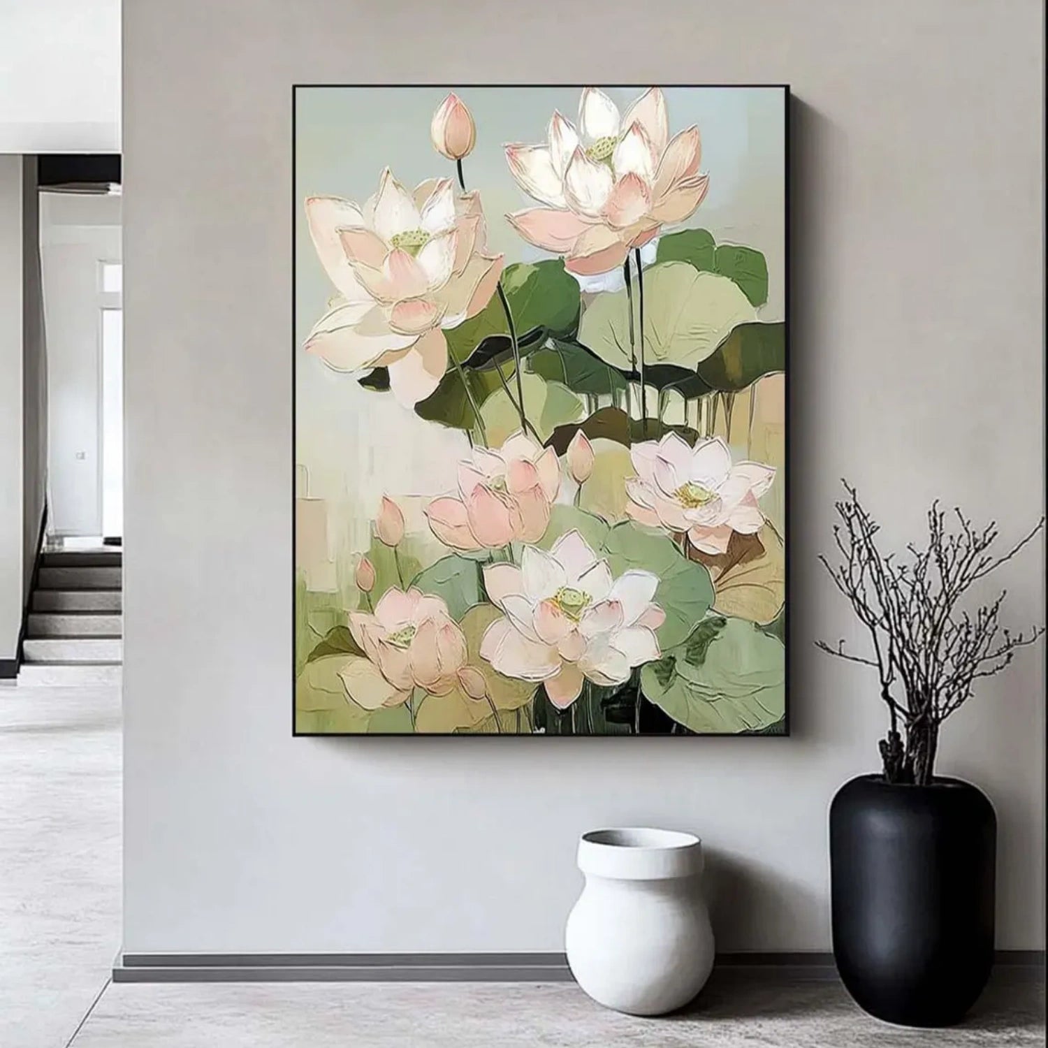 Abstract Canvas Wall Art - Flower and Tree Painting #FT217 - Perfect for Living Room, Bedroom & Office Decor