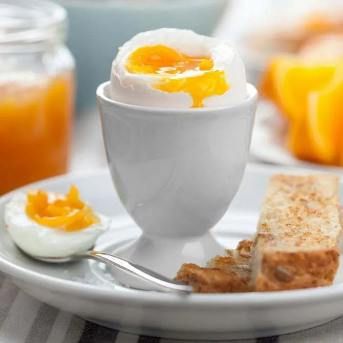 6-Pack Single Egg Cups - Elegant Porcelain Egg Holders for Breakfast, Brunch & Kitchen Decor | Perfect for Soft-Boiled Eggs & Stylish Table Setting