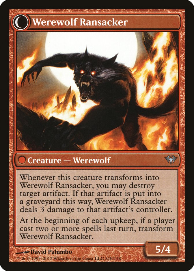 Afflicted Deserter Werewolf Ransacker MTG Card - Dark Ascension Expansion | Collectible Trading Card Game for Magic: The Gathering Players & Fantasy RPG Enthusiasts | Perfect for Deck Building & Strategic Gameplay
