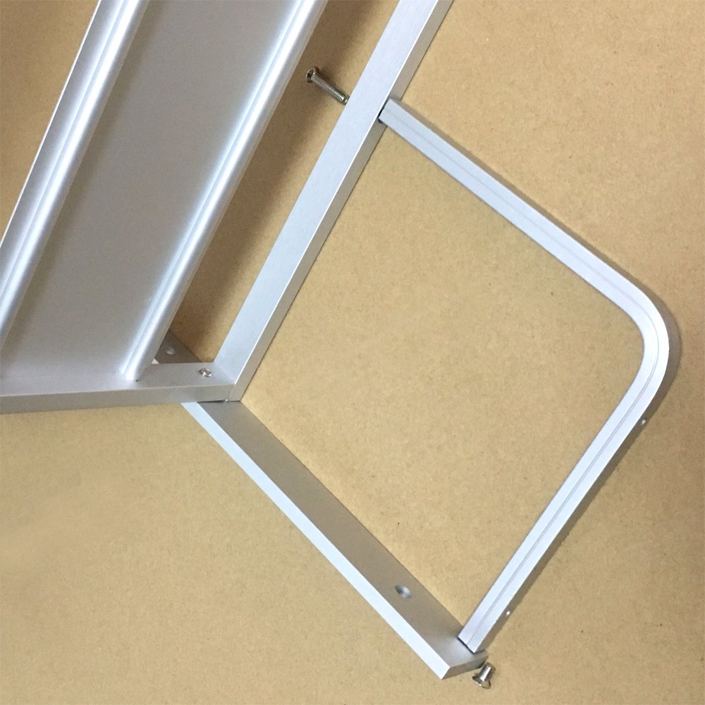 Premium Aluminum Microwave Oven Wall Mount Shelf - Double Deck Storage Rack with Hooks, Space-Saving Silver Organizer for Kitchen, Pantry, or Garage Storage
