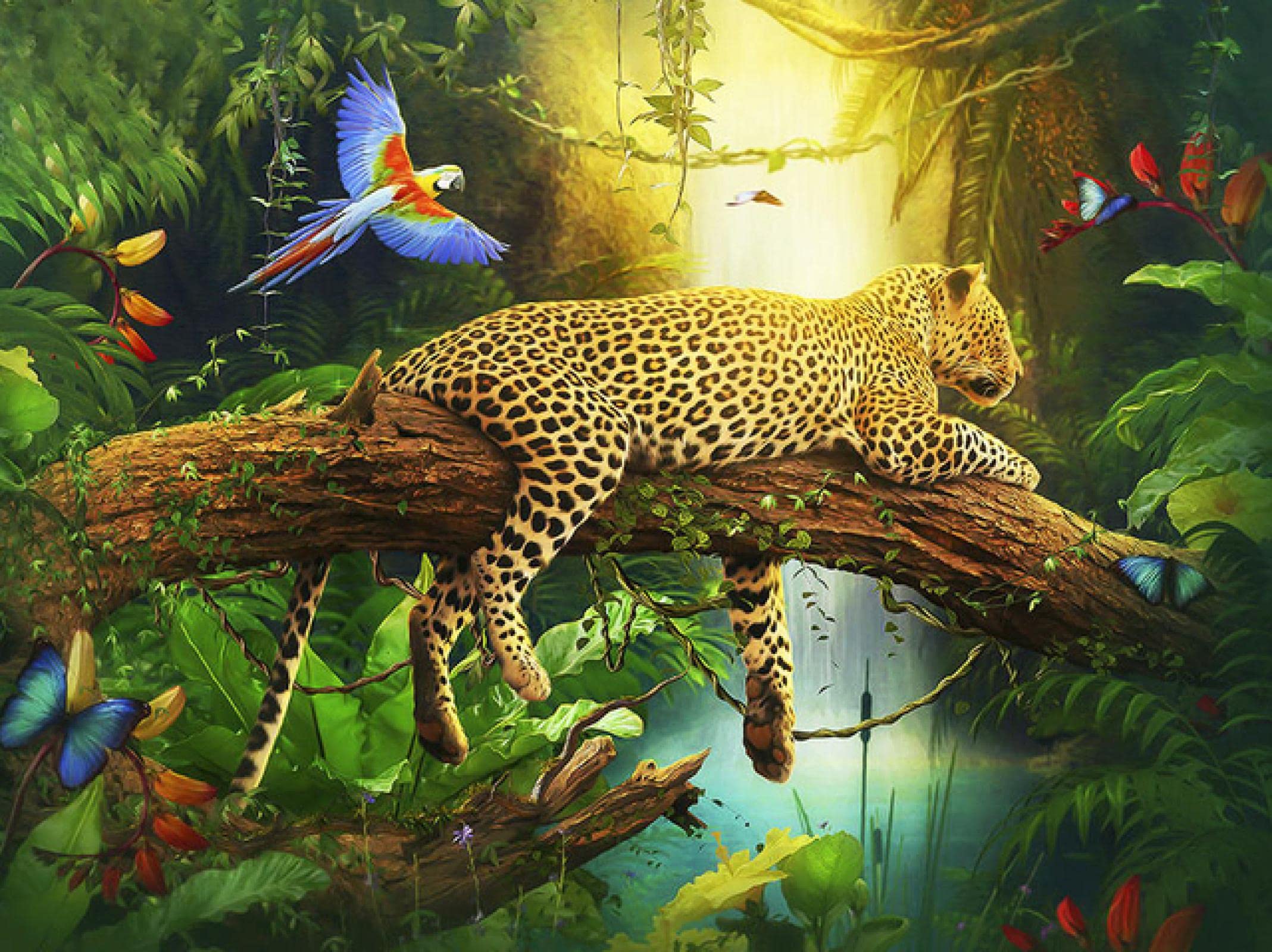 5D DIY Diamond Painting Kits for Adults - Golden Leopard Full Drill Cross Stitch Art, 60x90cm Round Drill Canvas for Home Wall Decor, Stress Relief, Birthday & Christmas Gifts | Perfect for Living Room, Bedroom, Office & Craft Lovers