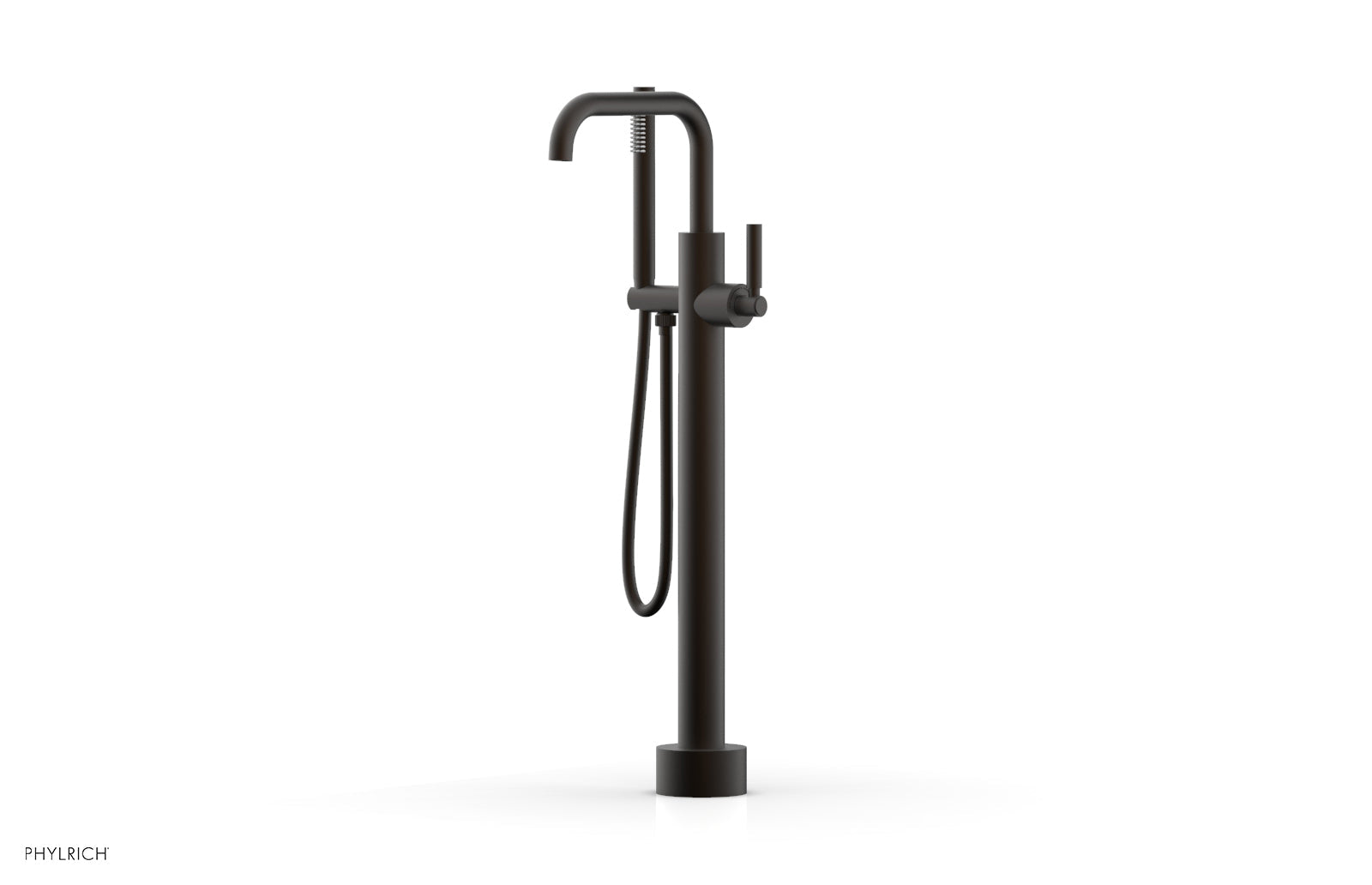 BASIC Low Floor Mount Tub Filler with Lever Handle and Hand Shower D130 45 03 - Perfect for Modern Bathroom Renovations and Spa-Like Shower Experiences