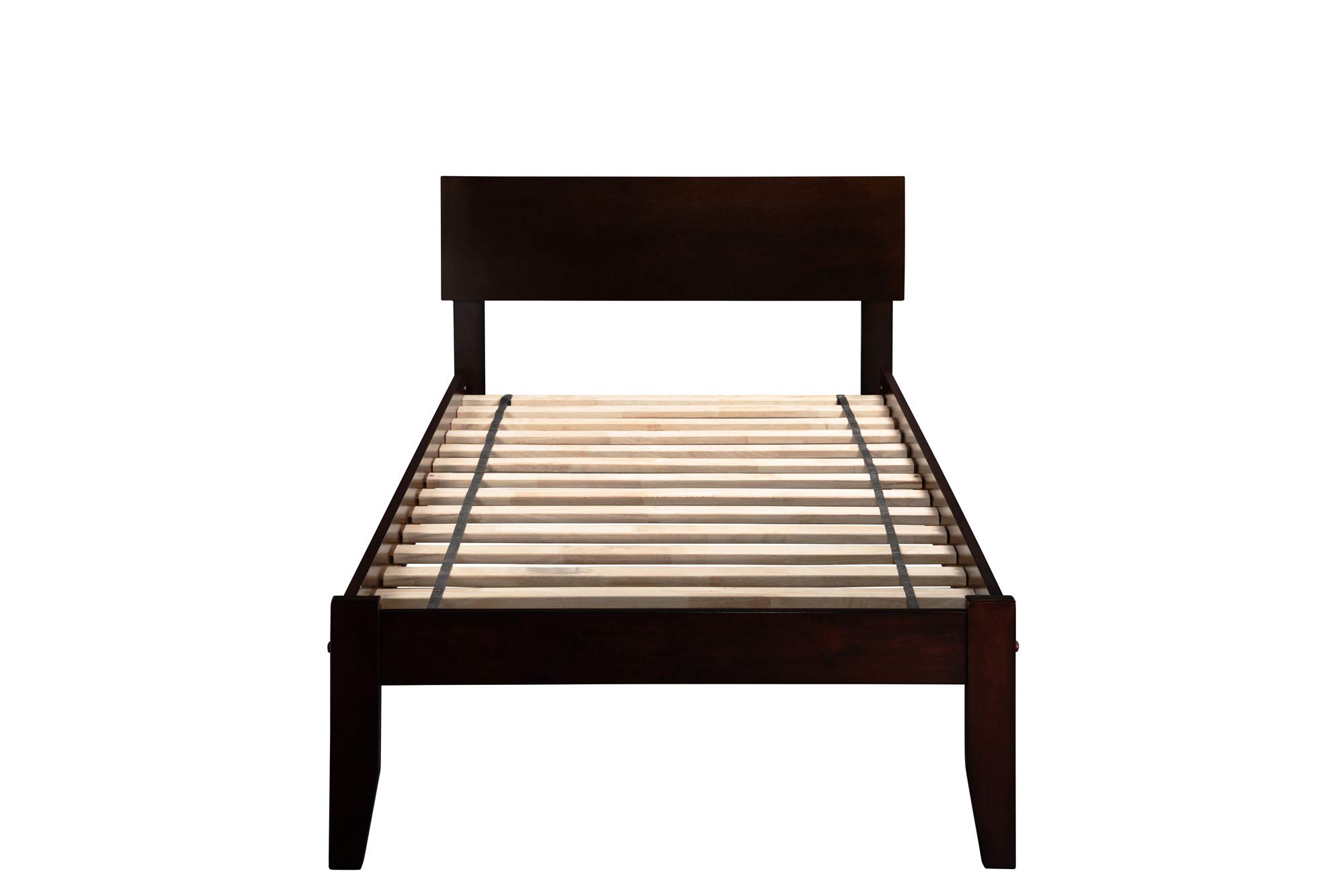 Atlantic Furniture Orlando Open Foot Bed Frame in Espresso Finish - Modern Platform Bed for Bedroom, Guest Room, or Dorm