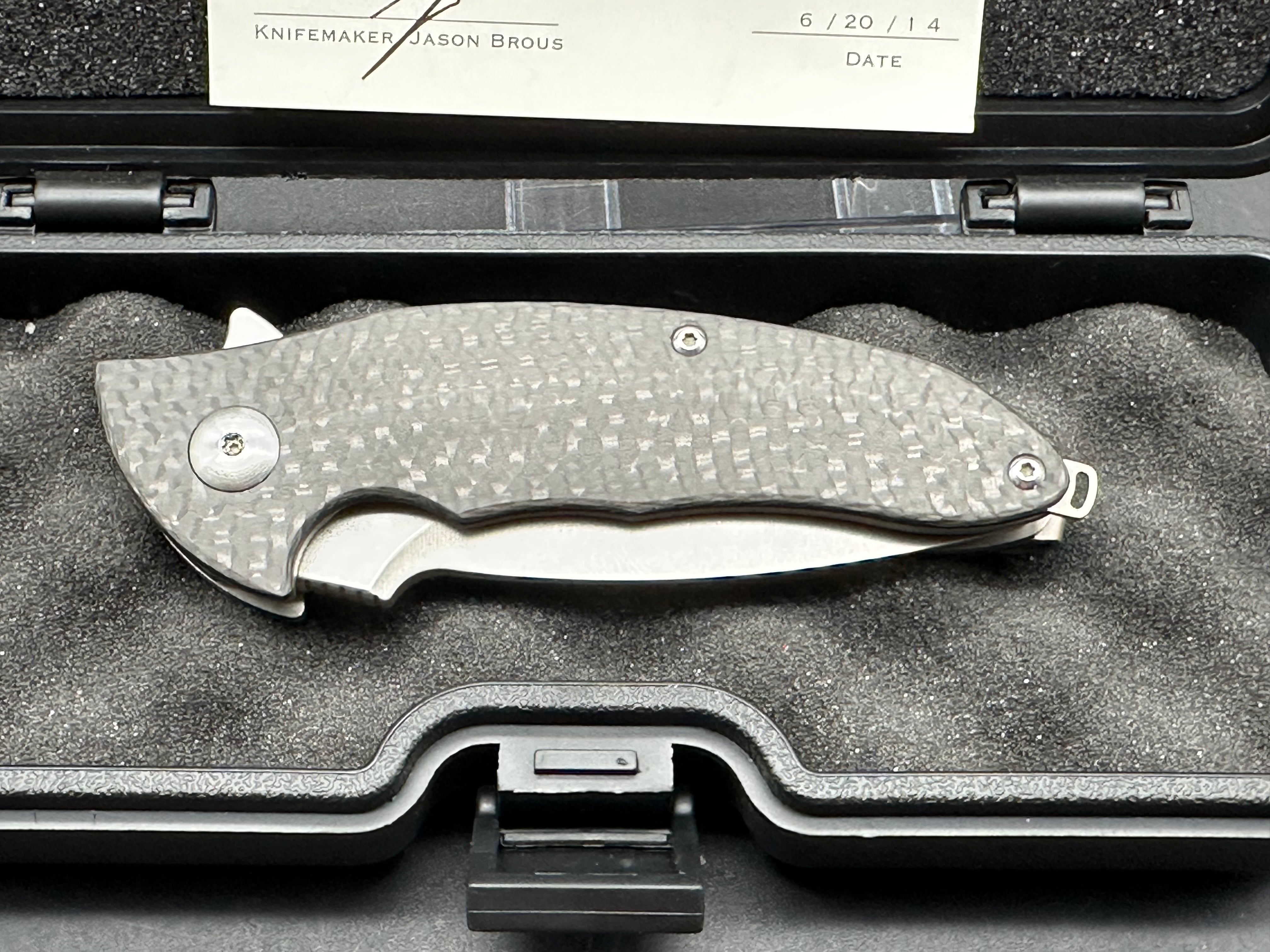 BROUS BLADES Caliber Flipper Folding Knife with Carbon Fiber Handle - Limited Edition Tactical EDC Pocket Knife for Outdoor Camping, Hunting & Survival Gear