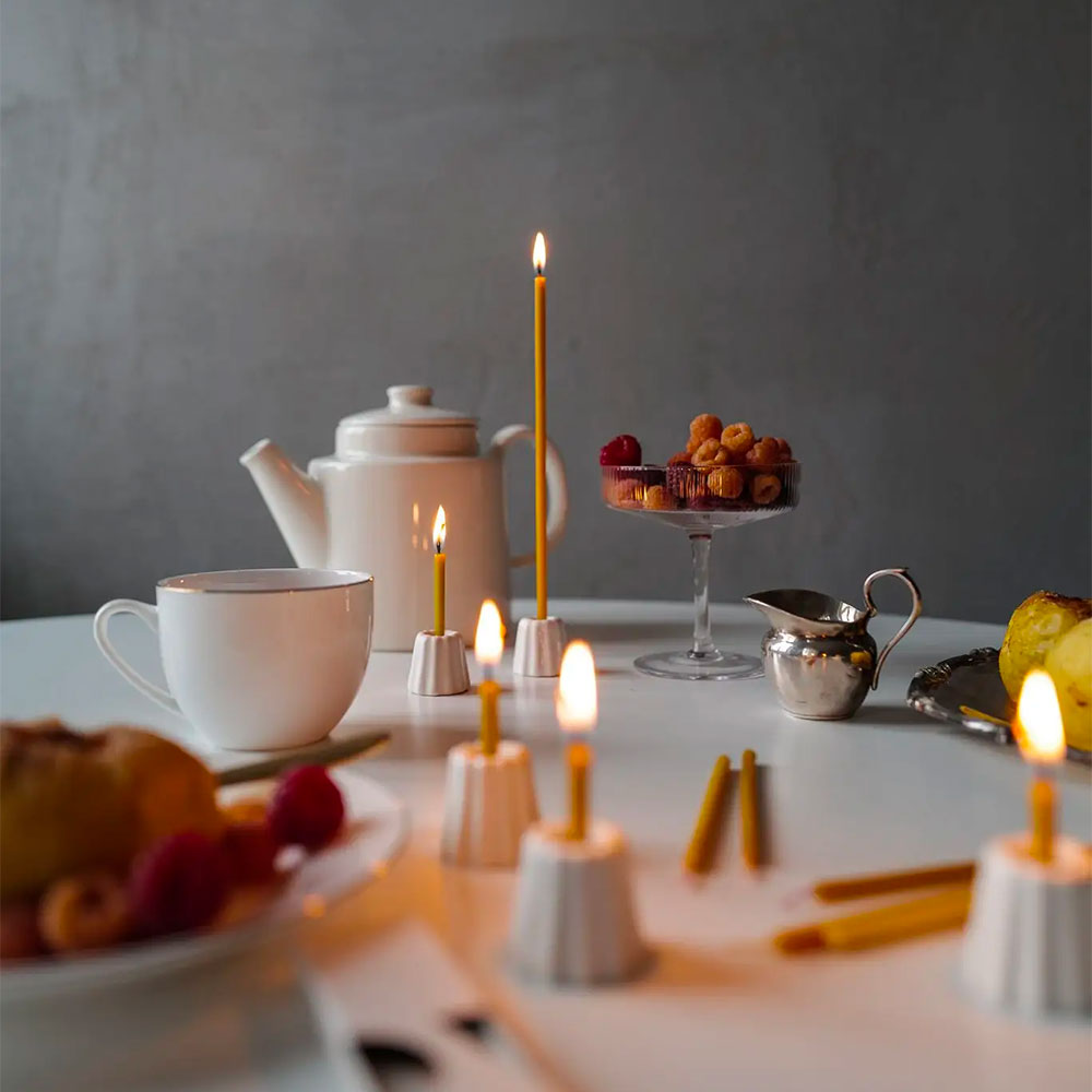Premium Beeswax Candles - 100% Natural, Eco-Friendly, Long-Lasting for Home Decor, Meditation & Romantic Ambiance