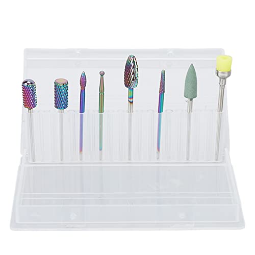 8pcs Tungsten Carbide Nail Drill Bits Set - Professional Cuticle Cleaner & Remover for Manicure Pedicure - Compatible with Most Nail Drill Machines - Perfect for Salon & Home Nail Care