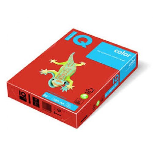Premium A4 80gsm IQ Intense Color Paper - Coral Red (500 Sheets Pack) for Vibrant Printing, Office Documents & Creative Projects
