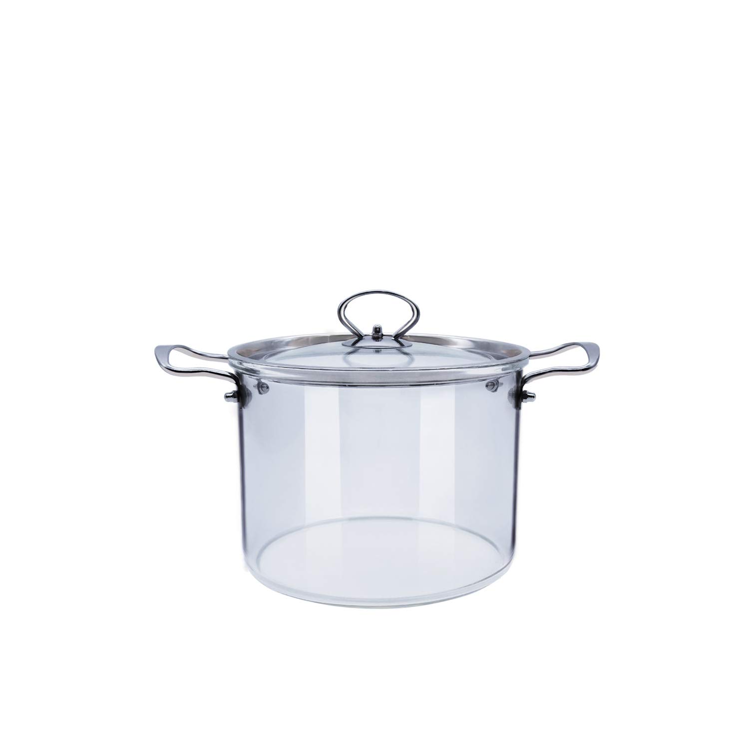Heat Resistant Glass Saucepan with Lid - 2.3L Borosilicate Glass Cookware for Electric Stove, Induction - Perfect for Cooking Soup, Boiling Milk, Preparing Baby Food & Kitchen Use