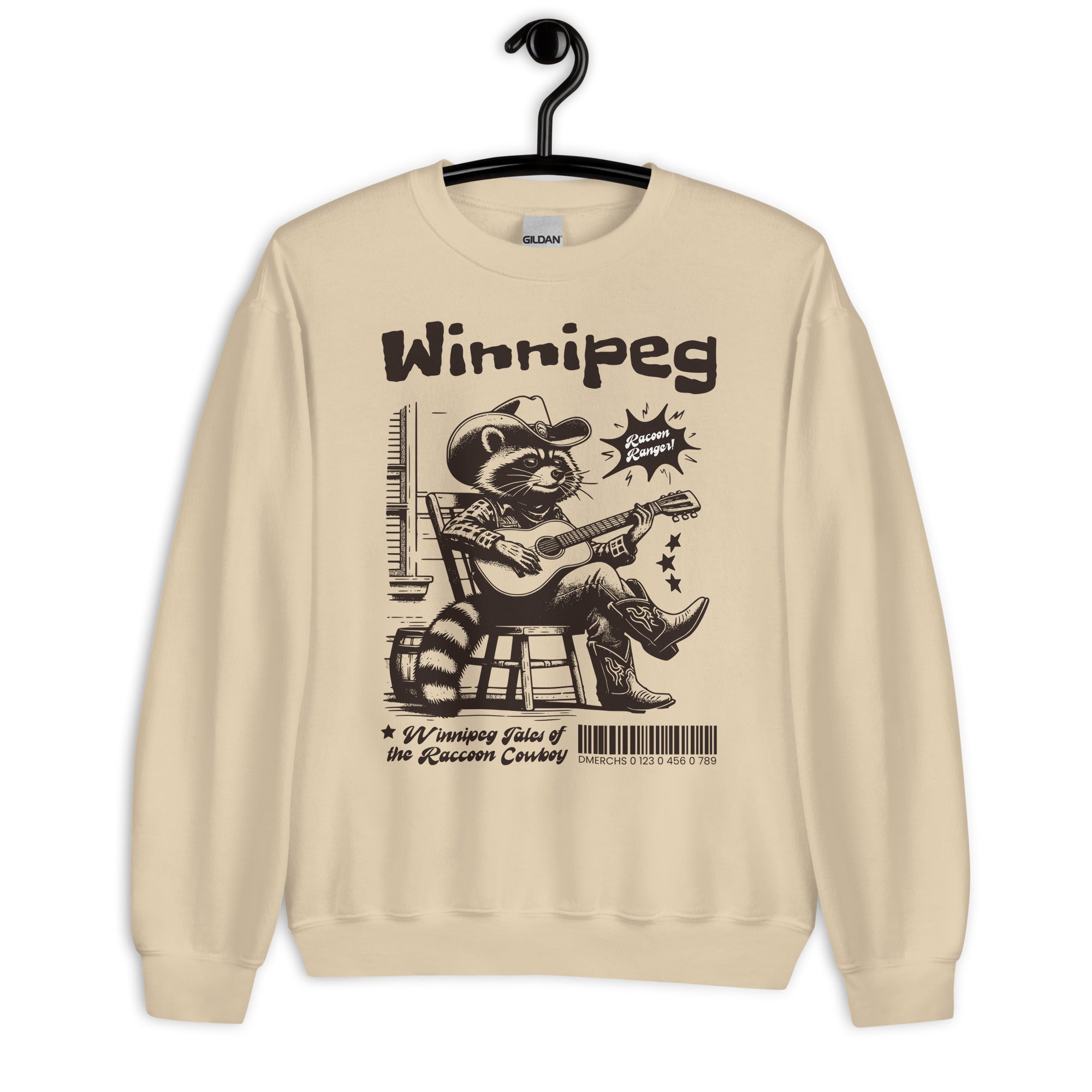 Winnipeg Raccoon Graphic Sweatshirt - Cute Animal Hoodie for Men & Women - Perfect for Casual Wear, Street Style & Outdoor Activities