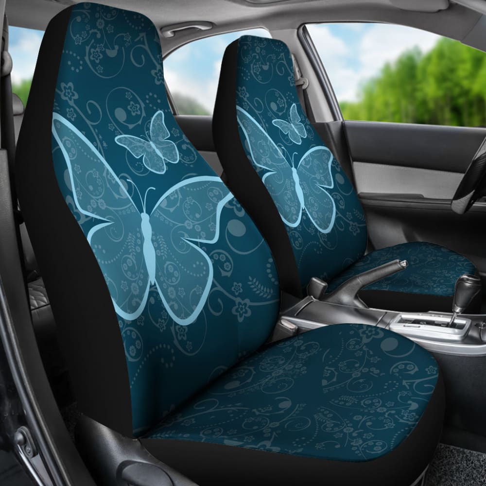 Premium Blue Butterfly Car Seat Covers - Soft & Breathable Universal Fit for Cars, SUVs, Trucks - Protect Seats from Wear & Pets - Perfect for Daily Commute, Road Trips & Family Travel
