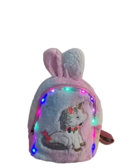 5L Small Unicorn LED Backpack for Kids - Multicolor Light Up School Bag for Girls, Boys, Outdoor Hiking, Travel & Party Gifts