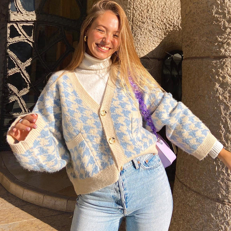 Women's V-Neck Knitted Cardigan Sweater - Casual Long Sleeve Open Front Coat for Fall & Winter | Office Wear, Weekend Outfits, Layering Essentials