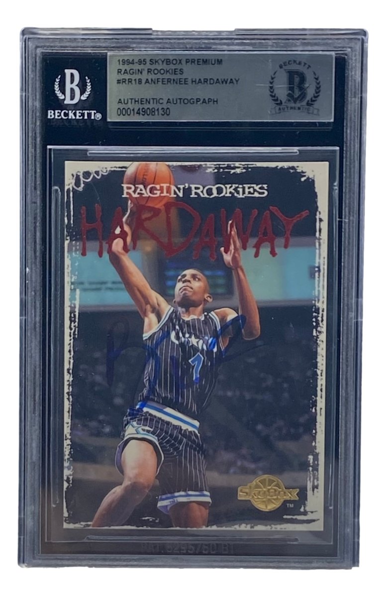 Penny Hardaway Autographed Orlando Magic 1994-95 SkyBox Premium #RR18 Basketball Card - PSA Graded, Collectible Memorabilia for NBA Fans & Sports Collectors - Perfect for Display, Investment, and Gifting