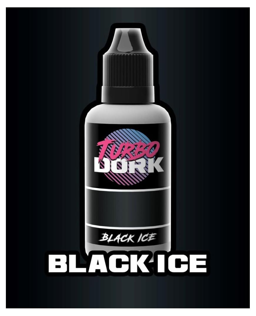 Premium Black Ice Metallic Acrylic Paint - High Gloss Finish for Art, DIY Crafts & Automotive Touch-Ups - Perfect for Canvas, Models & Custom Projects