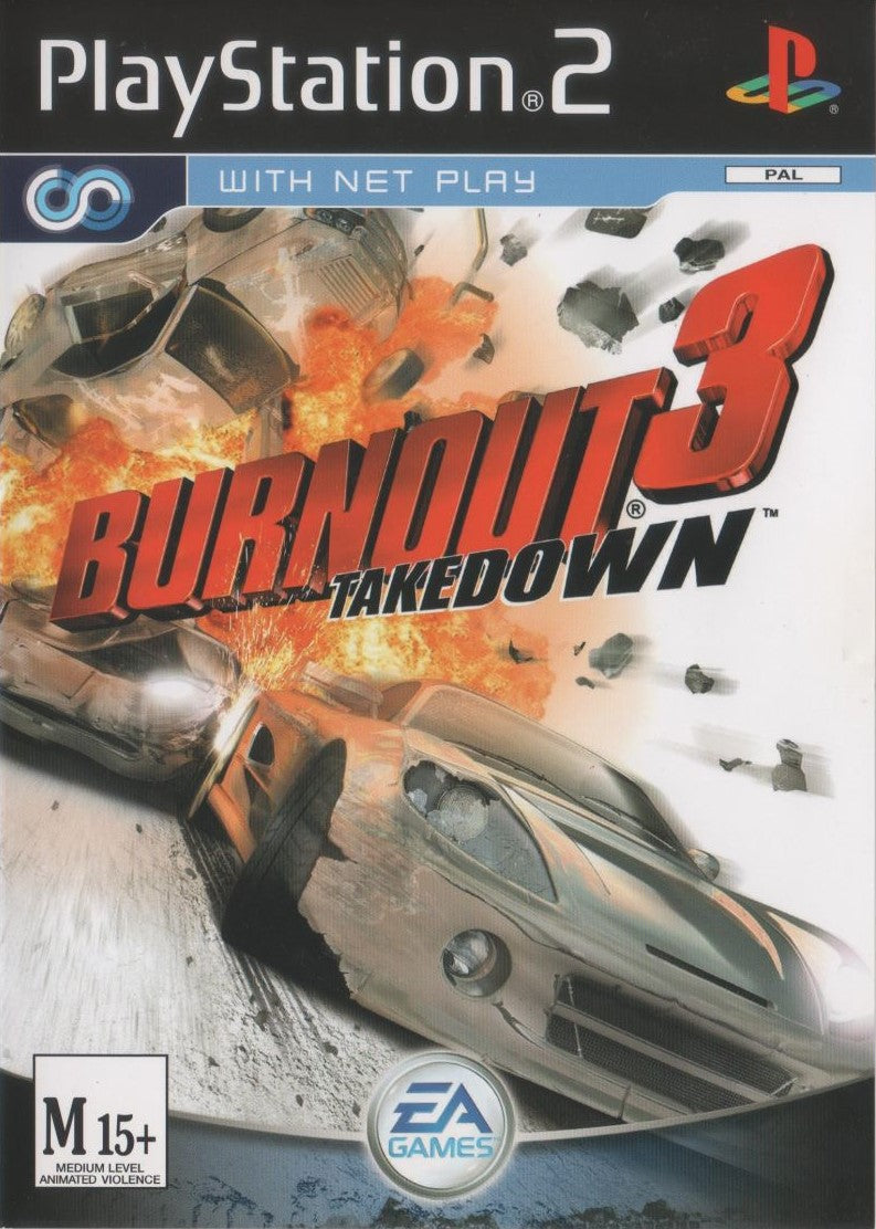Burnout 3: Takedown - PS2 Game for Playstation 2 (PAL Version) | High-Speed Racing Action, Car Crash Gameplay - Perfect for Retro Gaming Nights & Multiplayer Fun