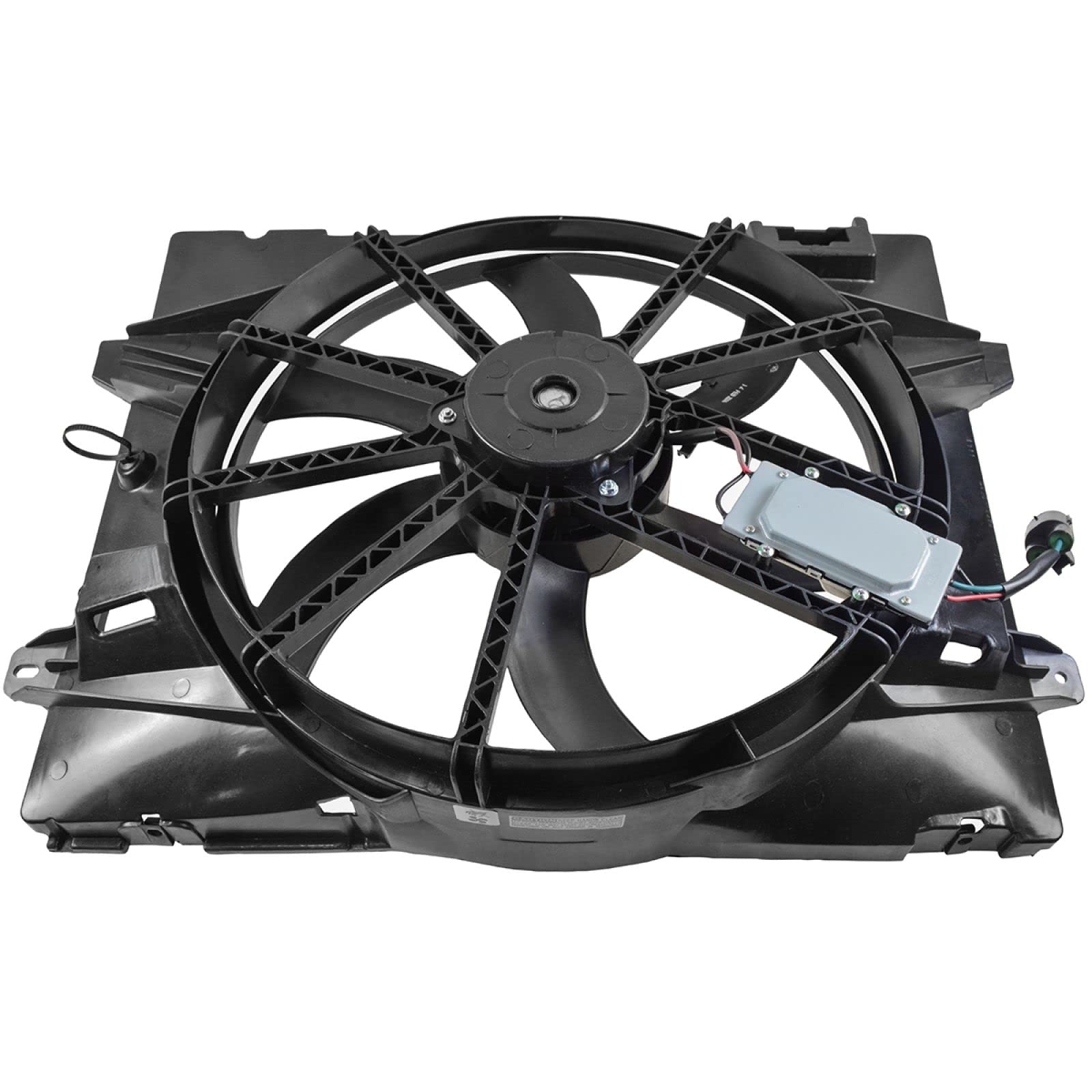 TRQ Radiator Cooling Fan Assembly Compatible with 2006-2011 Ford Crown Victoria Lincoln Town Car Mercury Grand Marquis - Replacement Part FO3115157 - Perfect for Engine Cooling & Overheating Prevention