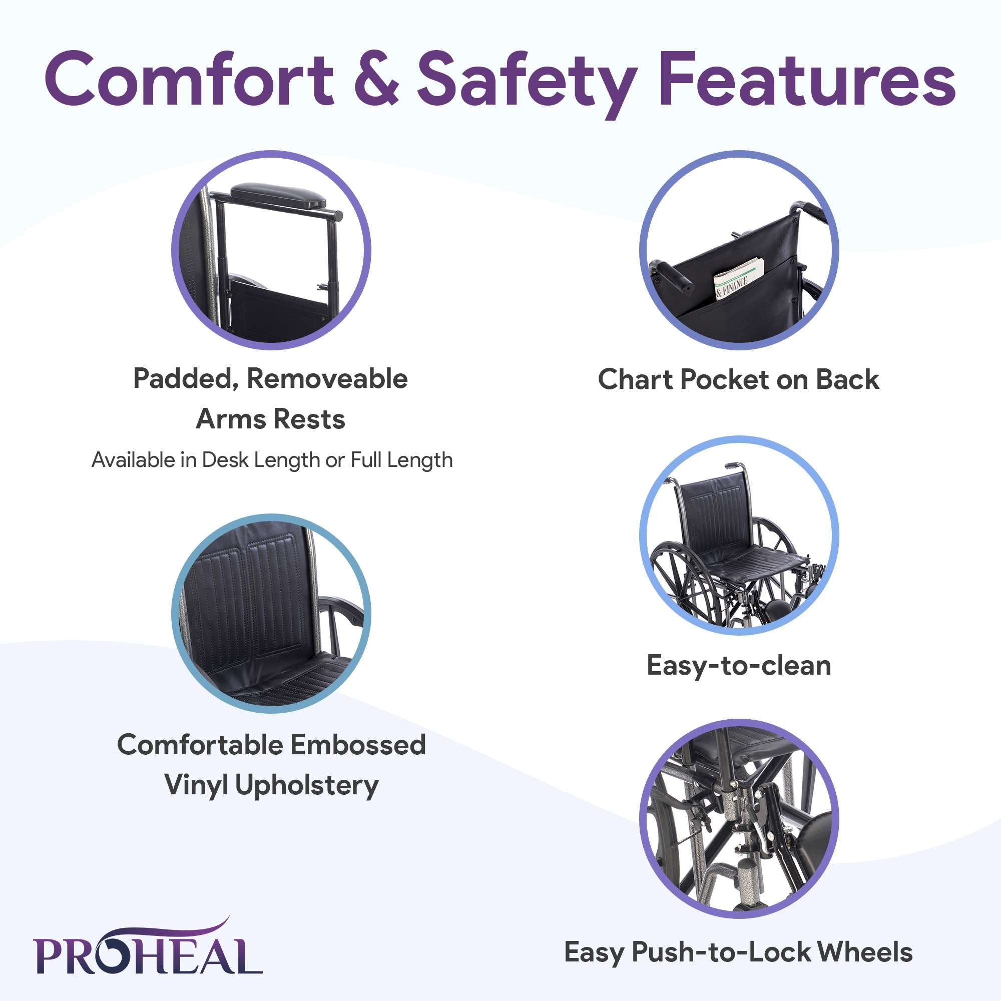 Lightweight Manual Wheelchair for Adults - 18