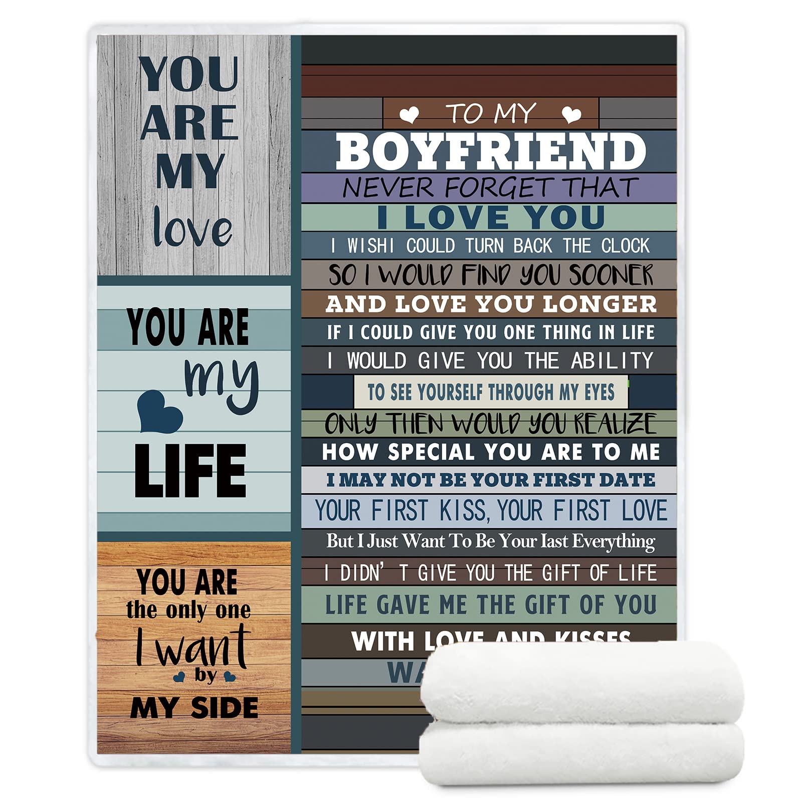 Soft Sherpa Throw Blanket for Boyfriend - Cozy Gift for Anniversary & Valentine's Day - Perfect for Bed & Couch Snuggles