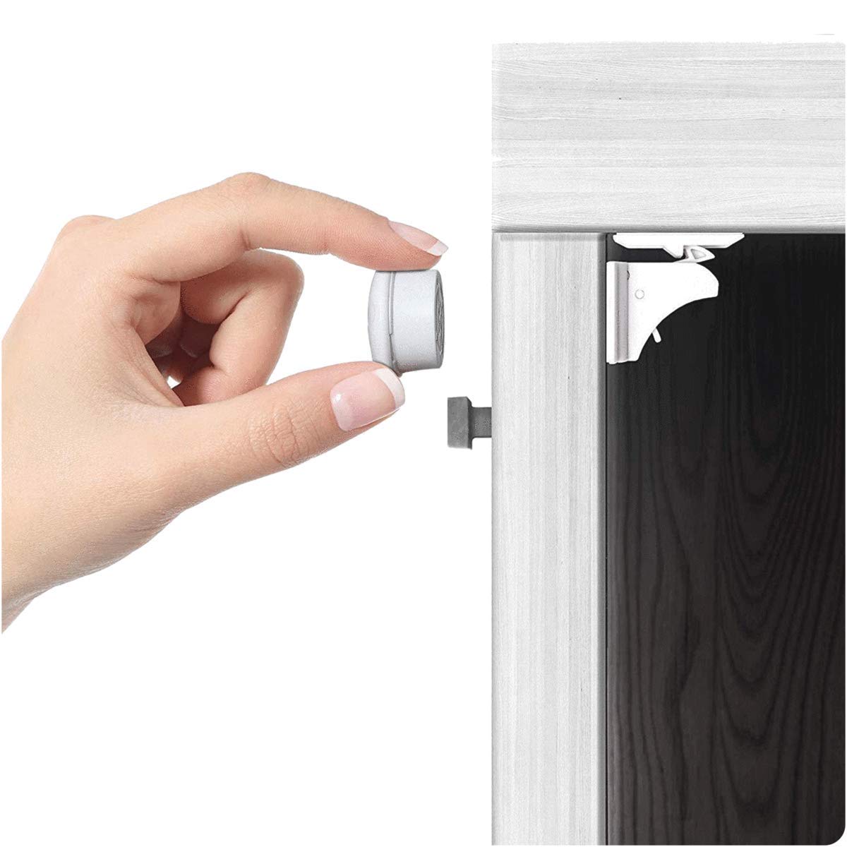 Jambini Magnetic Cabinet Locks - Child Safety Cabinet Locks for Baby Proofing | 8 Locks + 2 Keys | Secure Kitchen, Bathroom & Furniture (No Drilling Required)