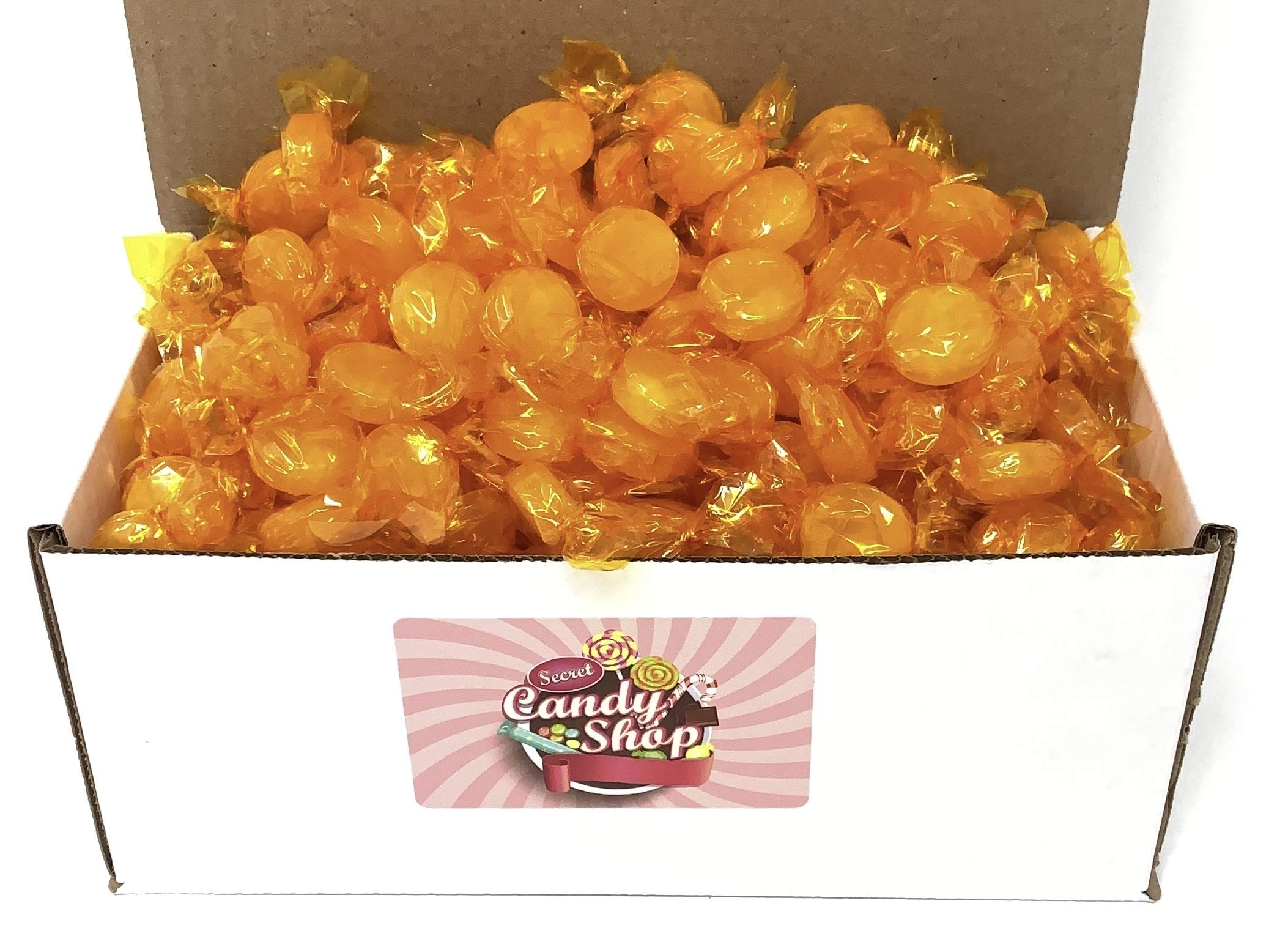 SECRET CANDY SHOP Premium Columbina Butterscotch Buttons Discs Candy - 4lb Bulk Pack (Individually Wrapped) - Perfect for Parties, Gifts & Office Treats