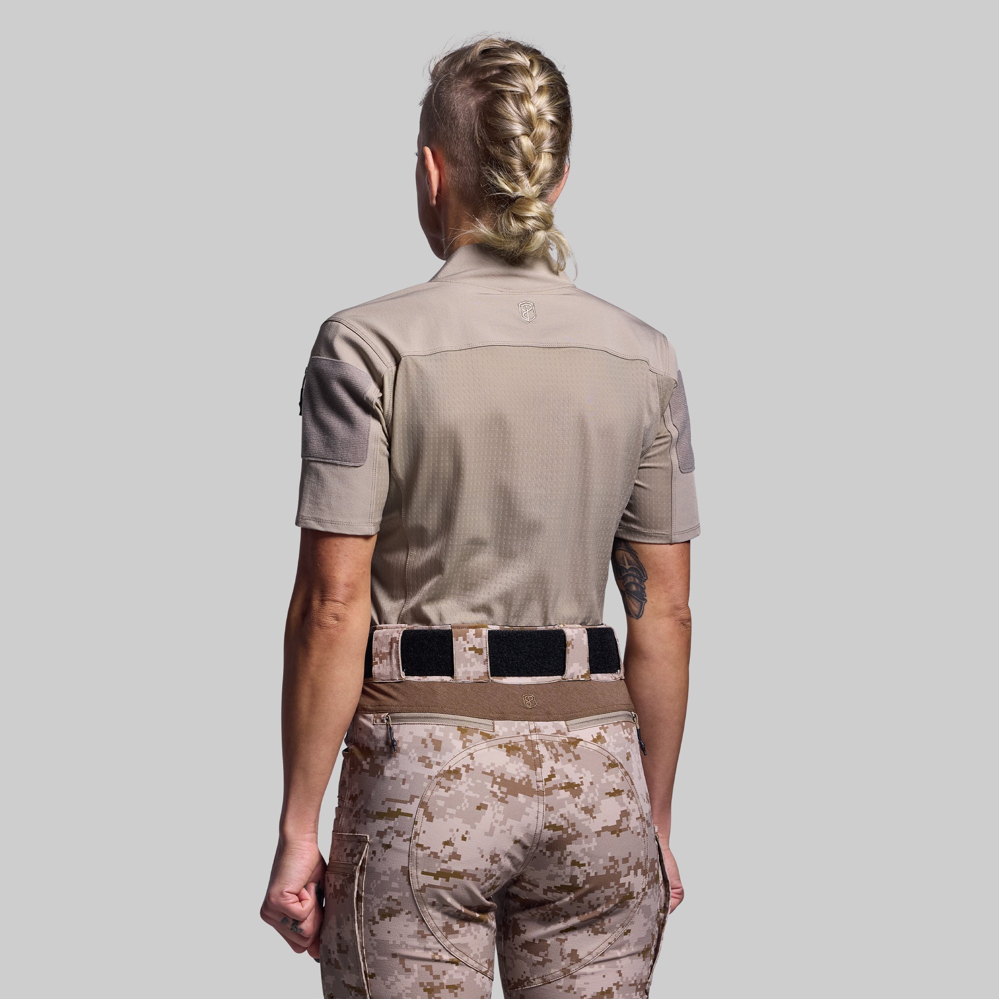 Women's Op Top Pro - Desert Tan | Lightweight & Breathable Activewear for Running, Yoga & Outdoor Workouts