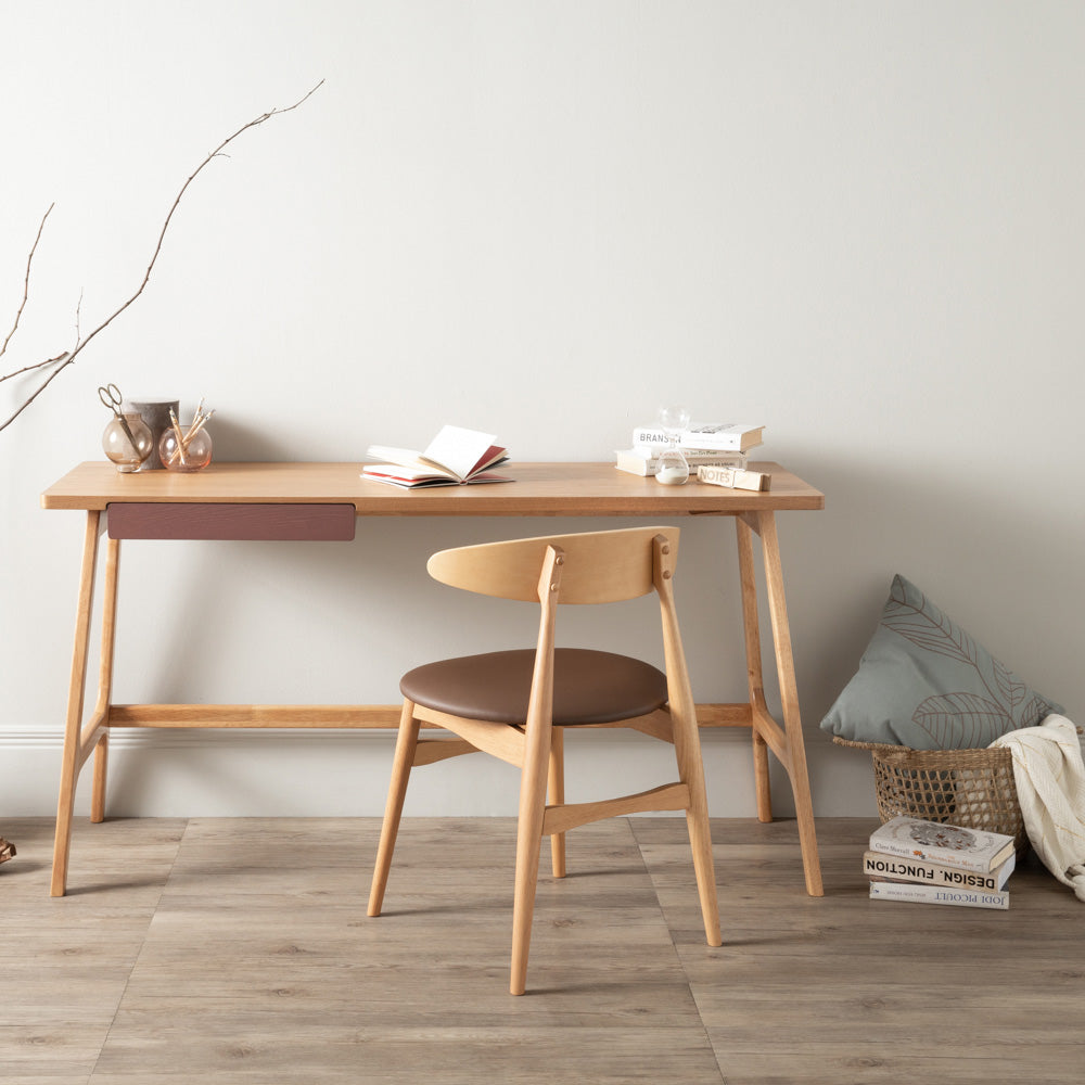Stylish TELYN Oak & Mocha Dining Chairs - Modern Wooden Kitchen Chairs for Dining Room, Restaurant, and Home Decor - Comfortable Seating for Family Meals and Entertaining Guests
