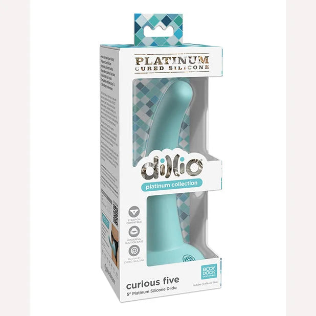 Dillio Platinum 5-inch Curious Five Teal Hair Straightener - Perfect for Salon-Quality Styling at Home, Travel & Special Occasions
