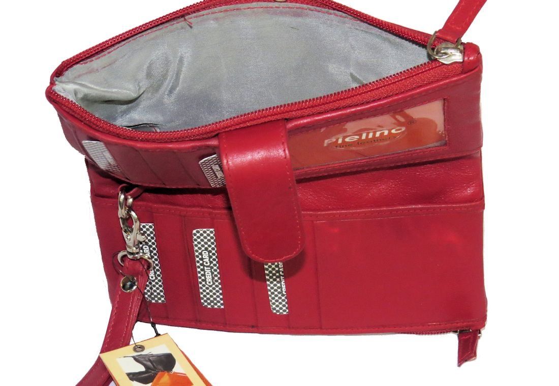 Genuine Leather Women's Wristlet Wallet - Soft RFID Blocking Organizer Clutch for Credit Cards & Cash - Perfect for Travel, Shopping, and Everyday Use
