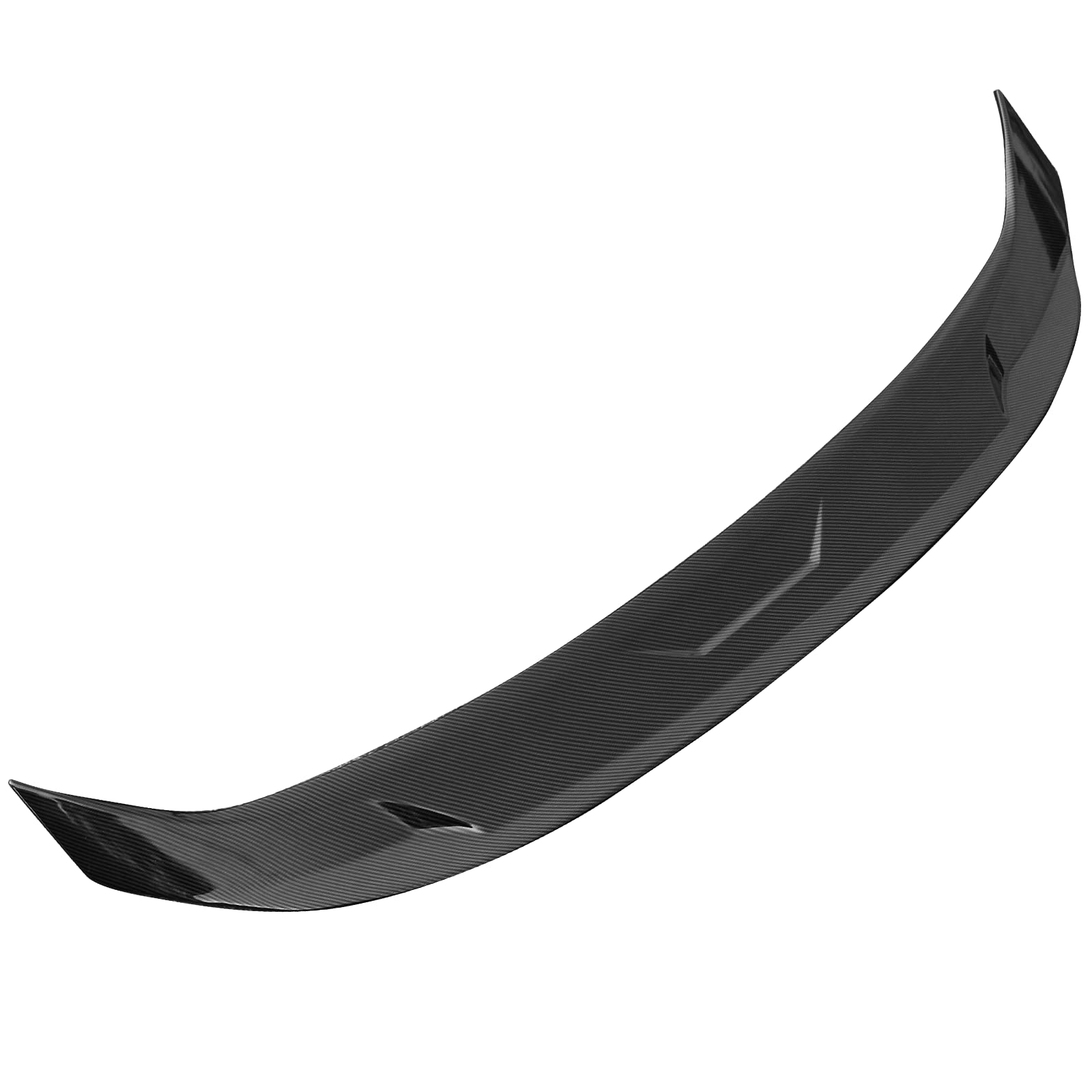 IKON MOTORSPORTS JDM Style ABS Plastic Trunk Spoiler for 2022-2025 Honda Civic Sedan 4-Door - Carbon Fiber Print Rear Tail Wing Lip | Enhances Aerodynamics & Sporty Look for Street Racing & Car Shows