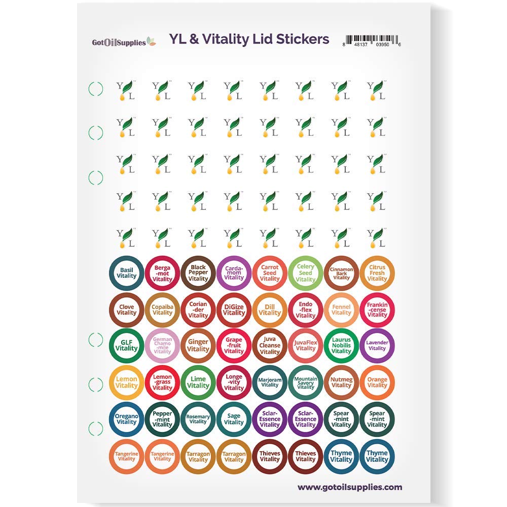 Young Living Essential Oil Labels - Hand Drawn Stickers for Roller Bottles | 616 Premium Stickers in 7 Sheets | Perfect for Organizing YL Singles & Blends | Ideal for Aromatherapy, DIY Blends & Home Organization