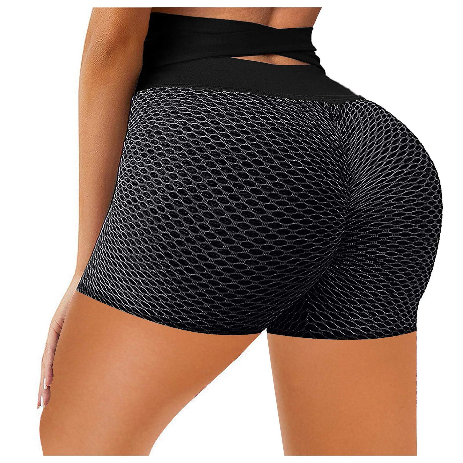 Women's High Waisted Yoga Shorts - Skinny Fit Workout Shorts for Gym, Running, Fitness & Yoga - Butt Lifting Athletic Shorts for Women - Perfect for Training, Lounge & Active Wear