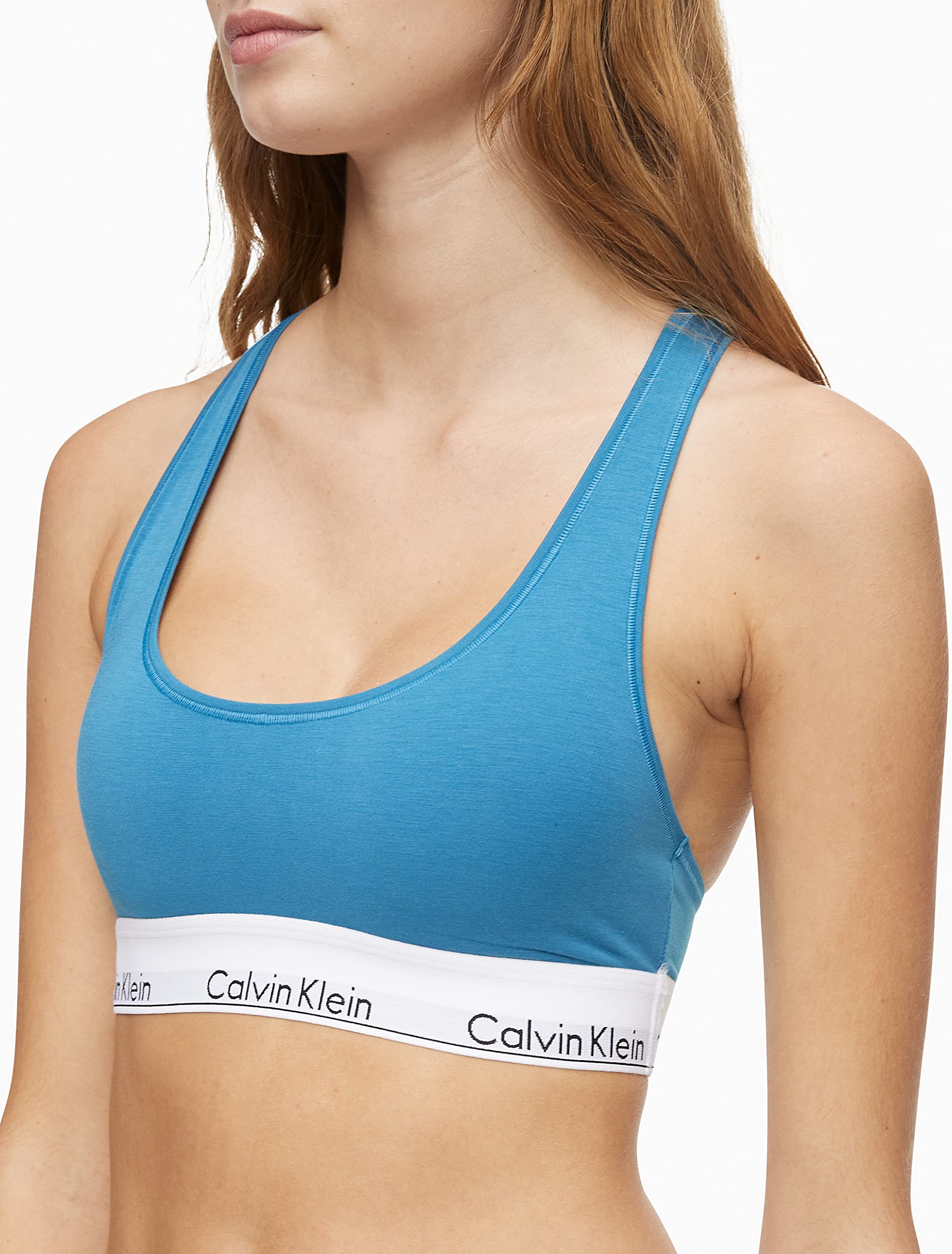 Calvin Klein Women's Modern Cotton Unlined Wireless Bralette - Comfortable Seamless Lounge Bra for Yoga, Sleep & Everyday Wear