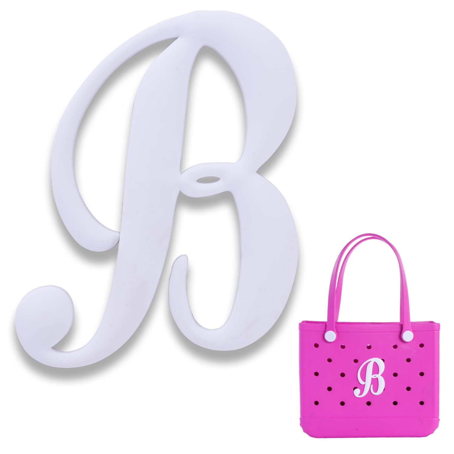 Bogg Bag Alphabet Letter Charms - Rubber Beach Bag Accessories for Tote Bags - Personalize Your Beach, Pool & Vacation Essentials