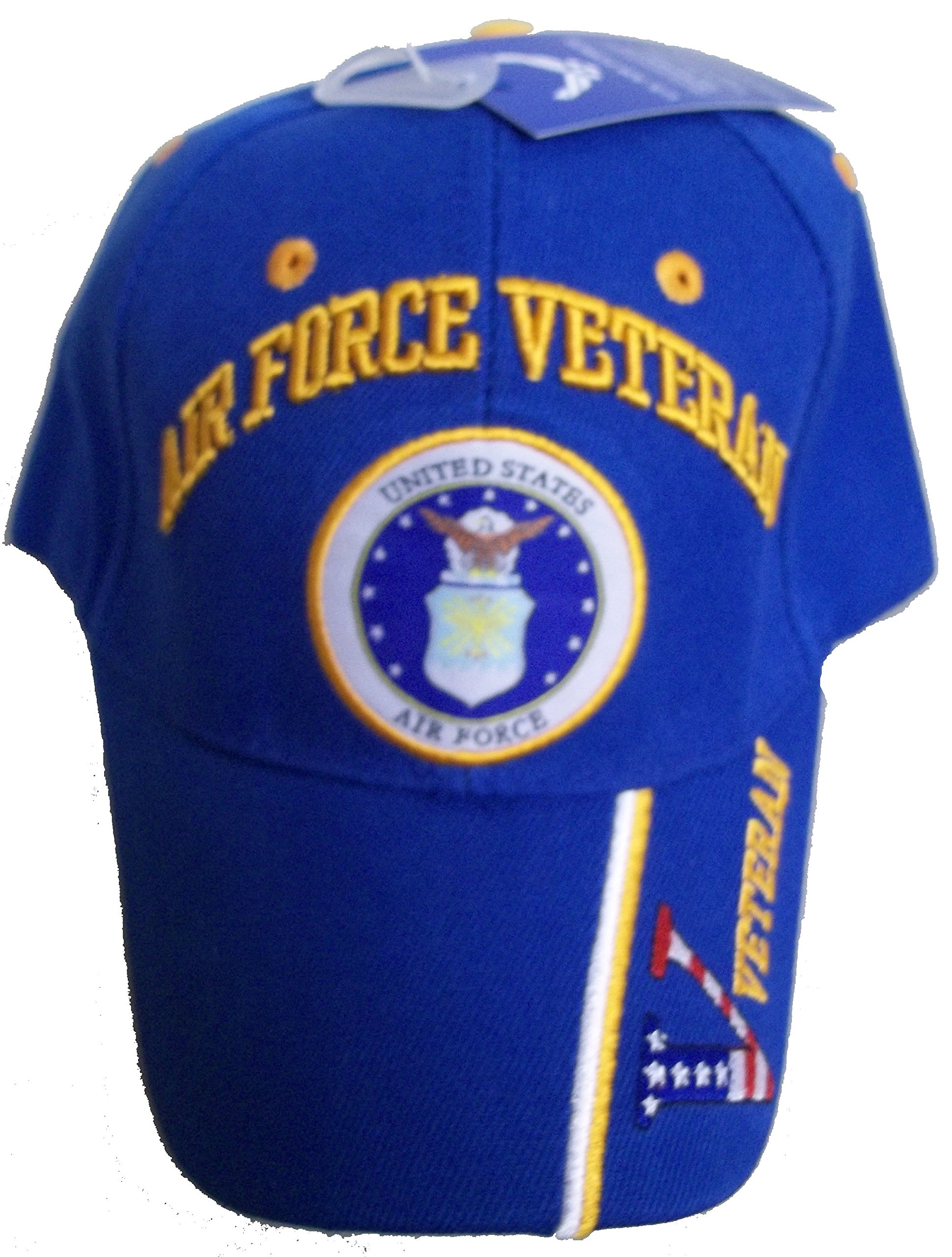 U.S. Air Force Veteran Embroidered Baseball Cap - Blue Military Style Hat for Men & Women - Perfect for Veterans Day, Patriotic Events & Outdoor Activities