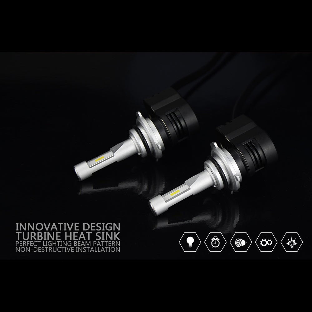 NF 9006 HB4 LED Headlight Bulbs - 6000K Xenon White Super Bright Replacement for Cars, Trucks, SUVs - Perfect for Night Driving & Foggy Conditions