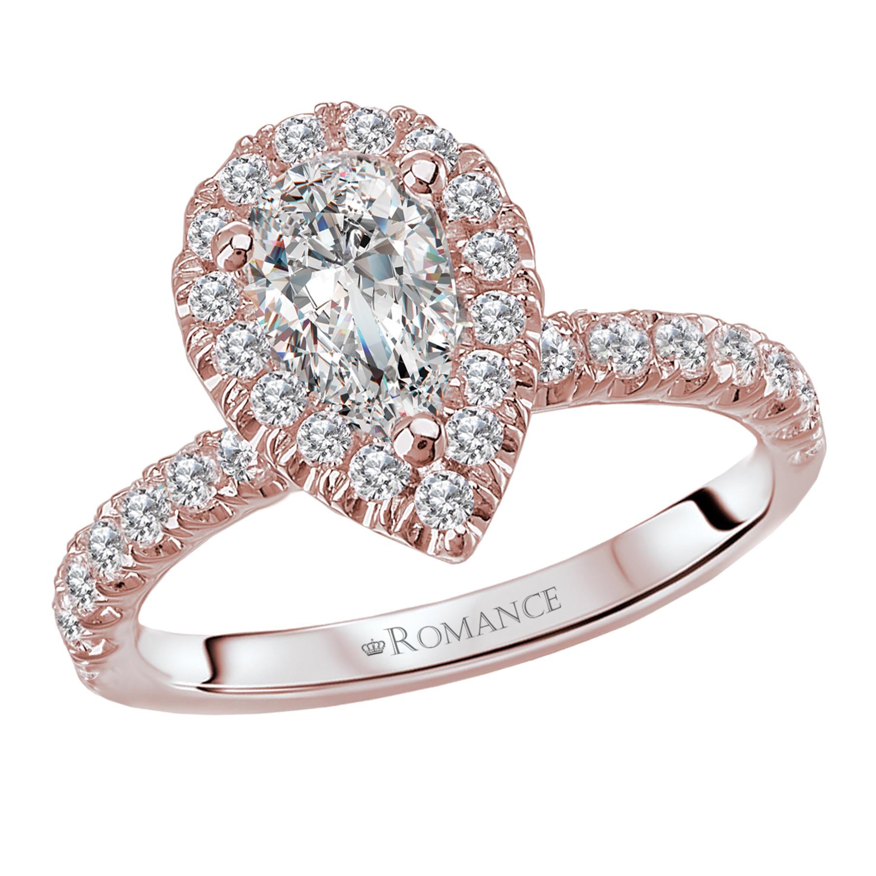 14KT Gold 1.5 8 CTW Pear Diamond Pear Shape Halo Engagement Ring - Perfect for Wedding, Proposal & Anniversary Gifts