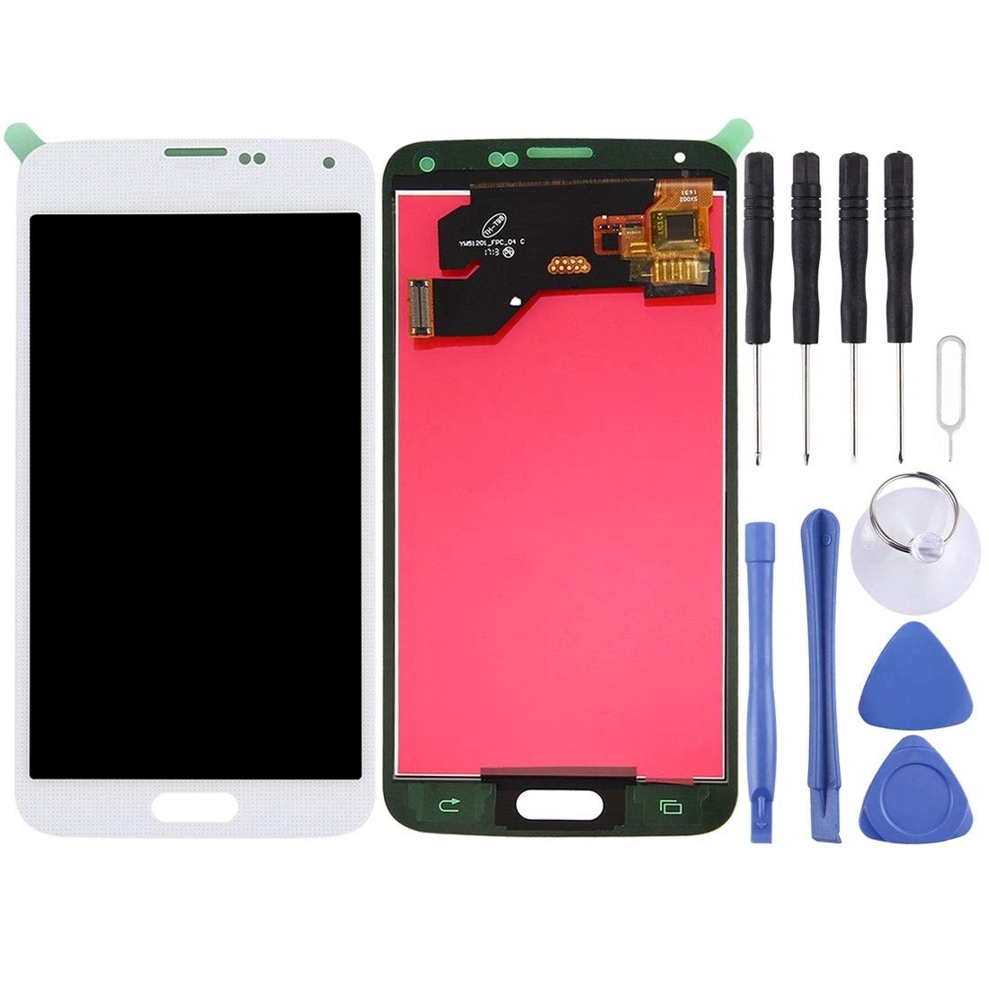 Original: Mobile Display LCD Screen (TFT) + Touch Panel for Galaxy S5 / G900, G900F, G900I, G900M, G900A, G900T, G900W8, G900K, G900L, G900S (Color : White)    Optimized: **Samsung Galaxy S5 LCD Screen Replacement with Touch Panel - Compatible with G900, G900F, G900I, G900M, G900A, G900T, G900W8, G900K, G900L, G900S - White TFT Display - DIY Repair & Screen Replacement Solution**