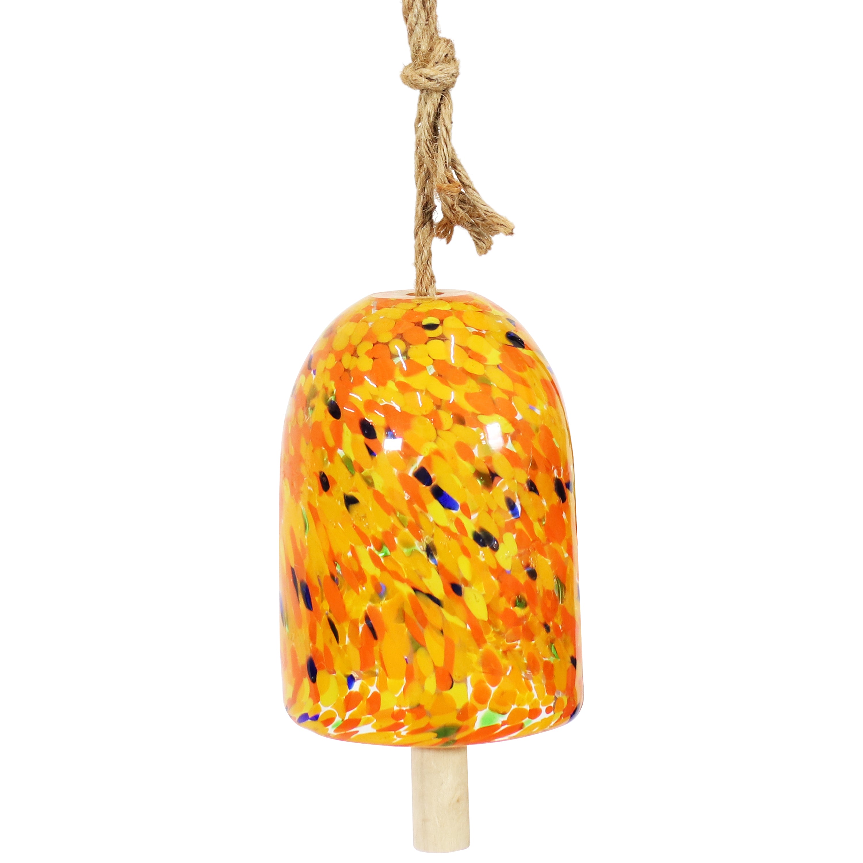 Sunnydaze Natural Melody Glass Wind Chimes - Handmade Outdoor Garden Decor for Patio, Porch & Backyard - Soothing Wind Bell for Relaxation & Meditation