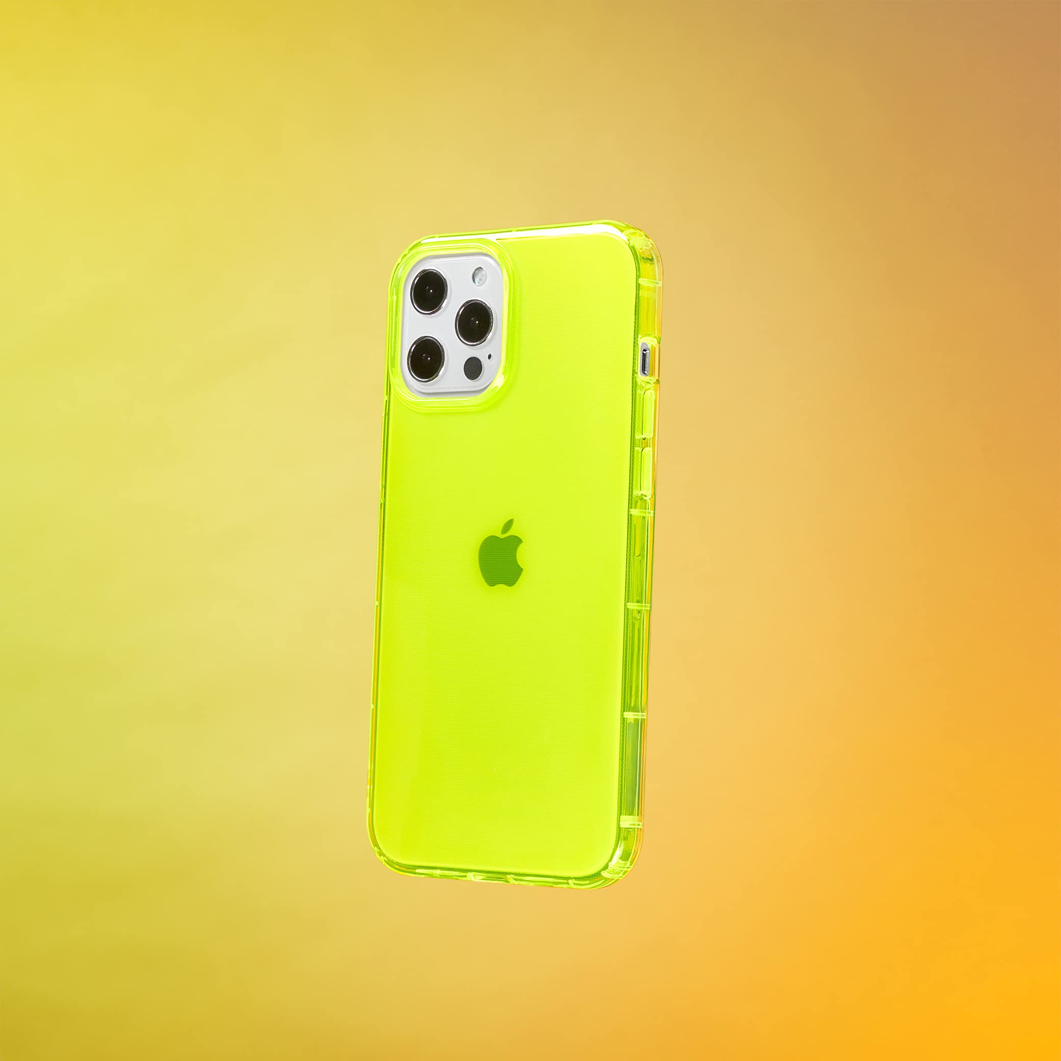 SteepLab Neon Highlighter Jelly Case for iPhone 12 Pro Max - Grippy Protective Cover with Shock-Absorbing Air Pockets (Bright Neon Yellow) - Perfect for Gym, Work & Everyday Use