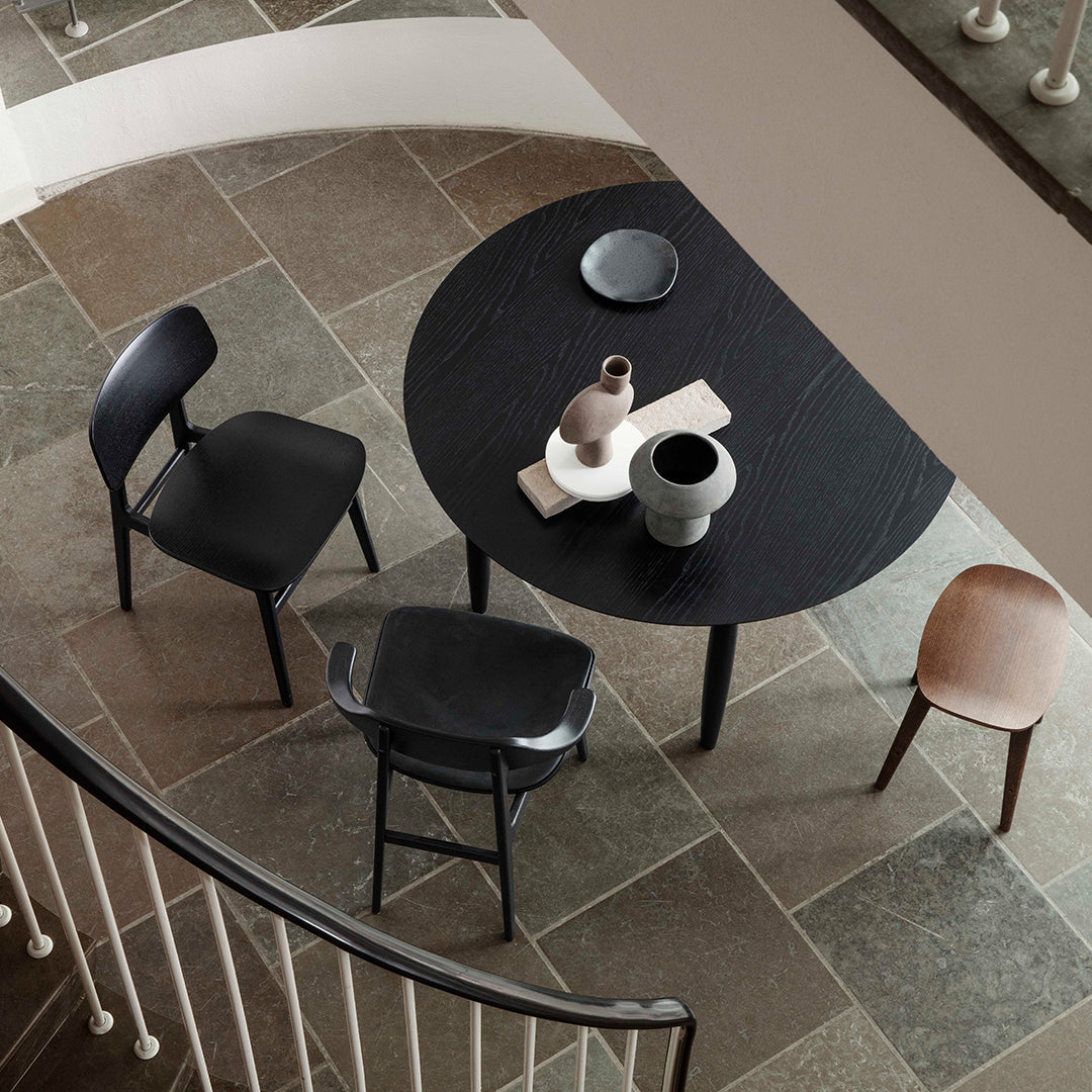 Bufala Dining Chair - Modern Wooden Dining Room Chair with Upholstered Seat - Perfect for Kitchen, Dining Room, and Home Office