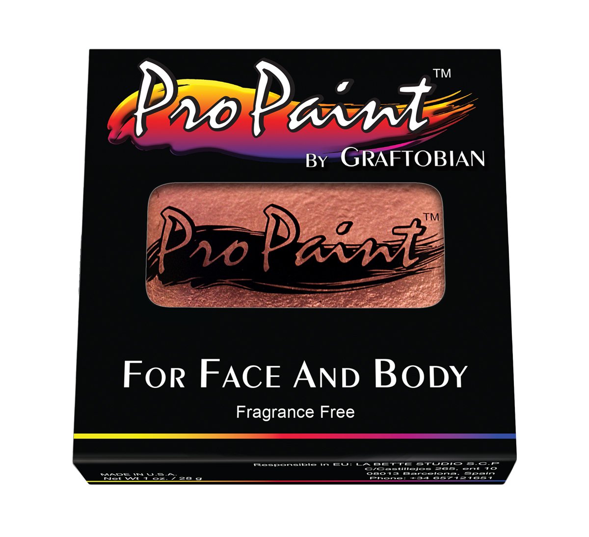 Graftobian Professional Face & Body Paint - Clockwork Copper (30ml) | Waterproof, Long-Lasting Makeup for Halloween, Cosplay & Theater Performances