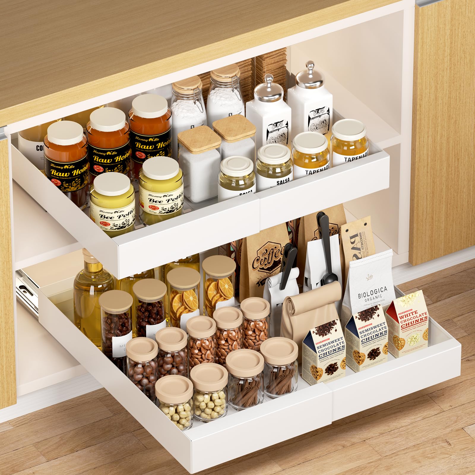 Delamu Expandable Pull Out Cabinet Organizer (11.8