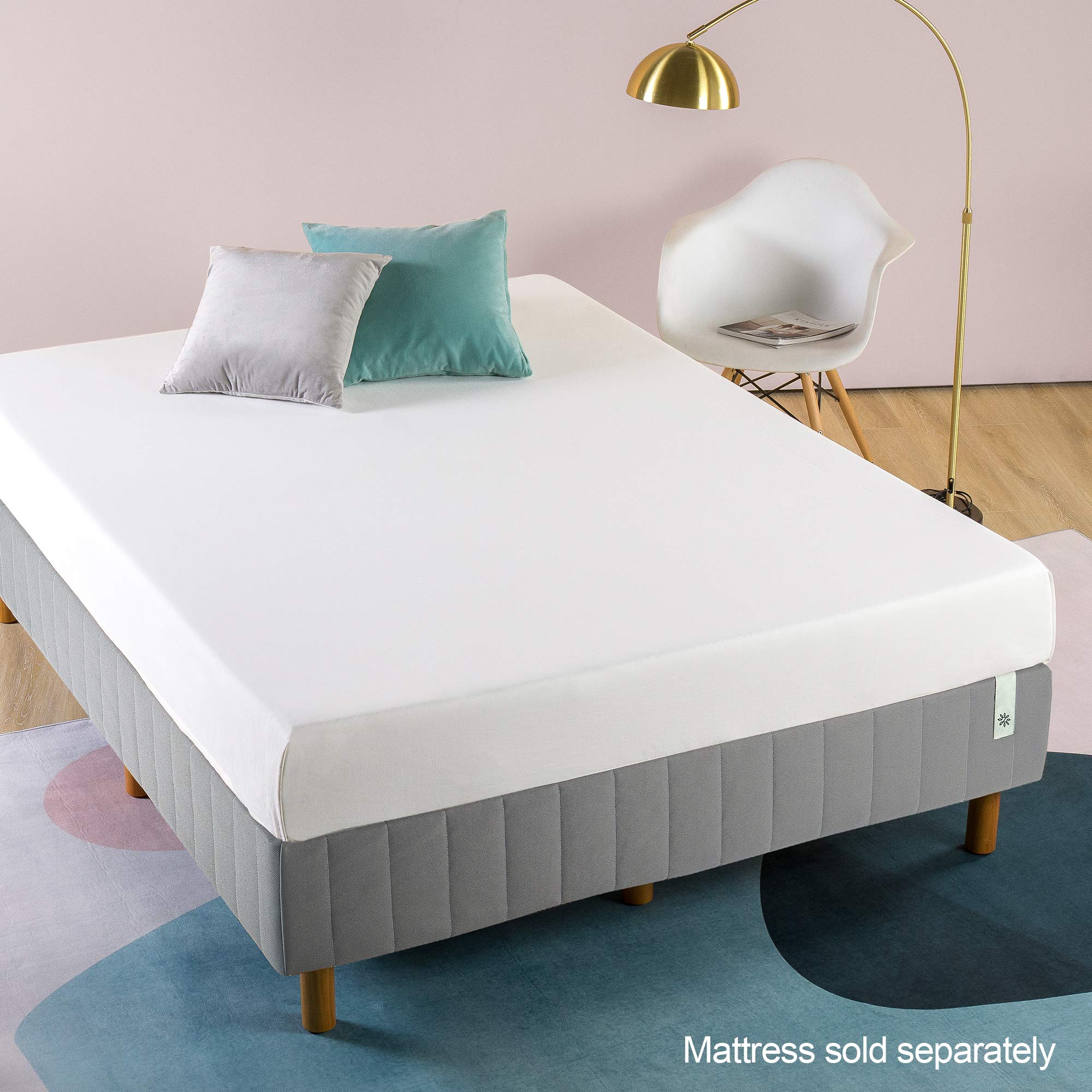 ZINUS GOOD DESIGN Award Winning Justina 16 Inch Metal Platform Bed Frame, Full Size, Grey - No Box Spring Needed, Sturdy Mattress Foundation for Modern Bedrooms & Guest Rooms