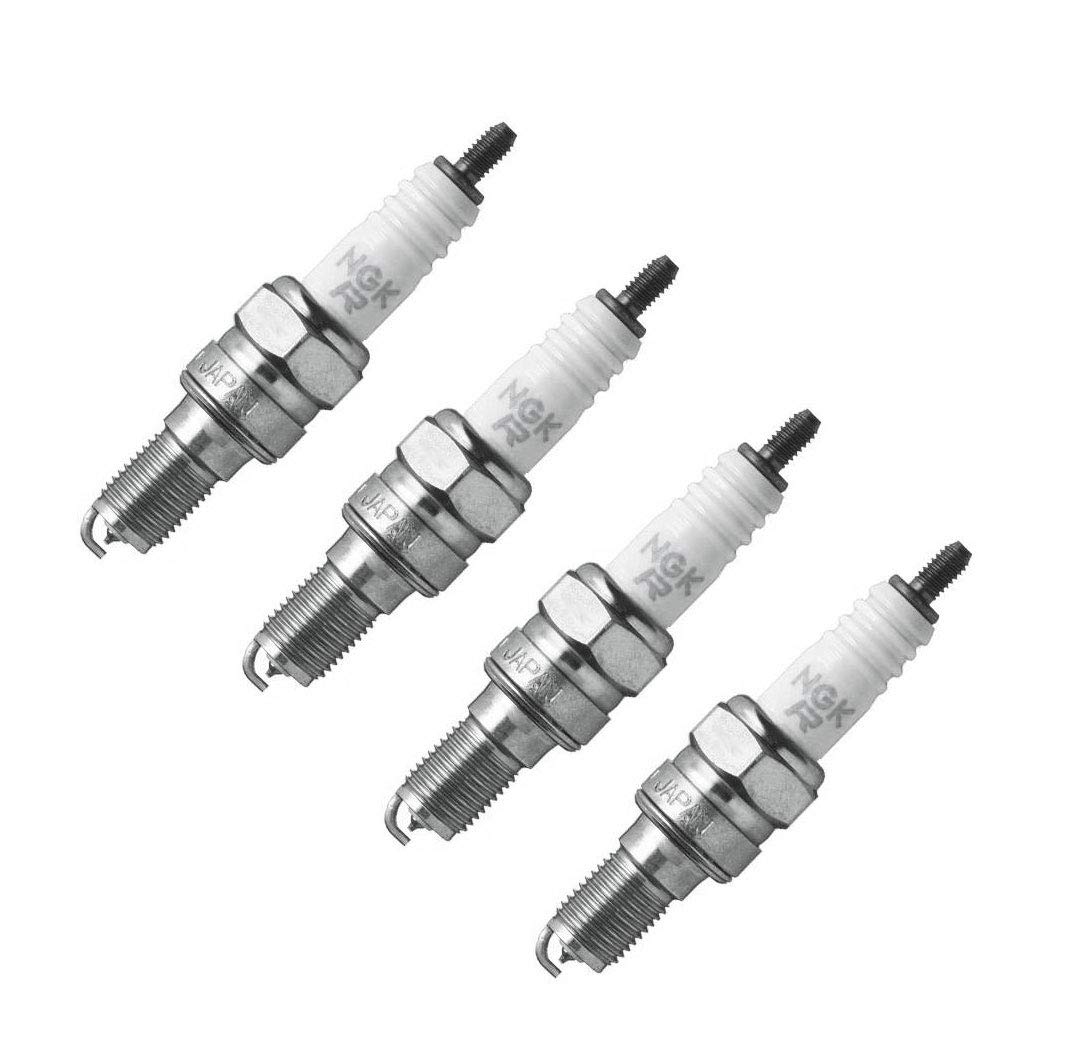 NGK 7548 BR9EYA Spark Plugs - Pack of 4 for High Performance Motorcycles, ATVs & Snowmobiles - Perfect for Off-Roading, Racing & Cold Weather Riding