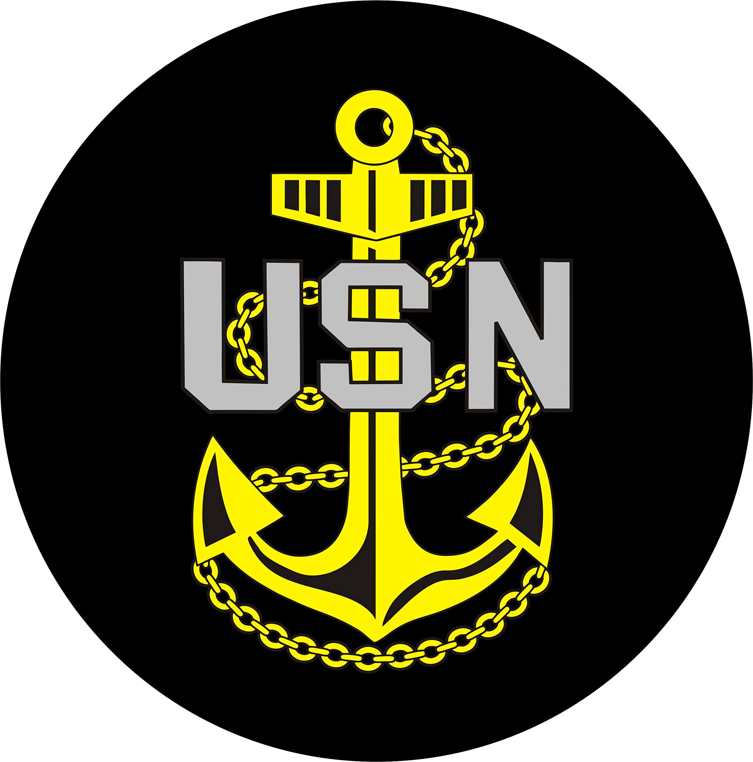 US Navy Anchor Military Spare Tire Cover - Custom Fit for Any Vehicle (Select Size/Backup Camera Option) - Durable Truck, Jeep & SUV Accessory for Off-Road Adventures & Camping