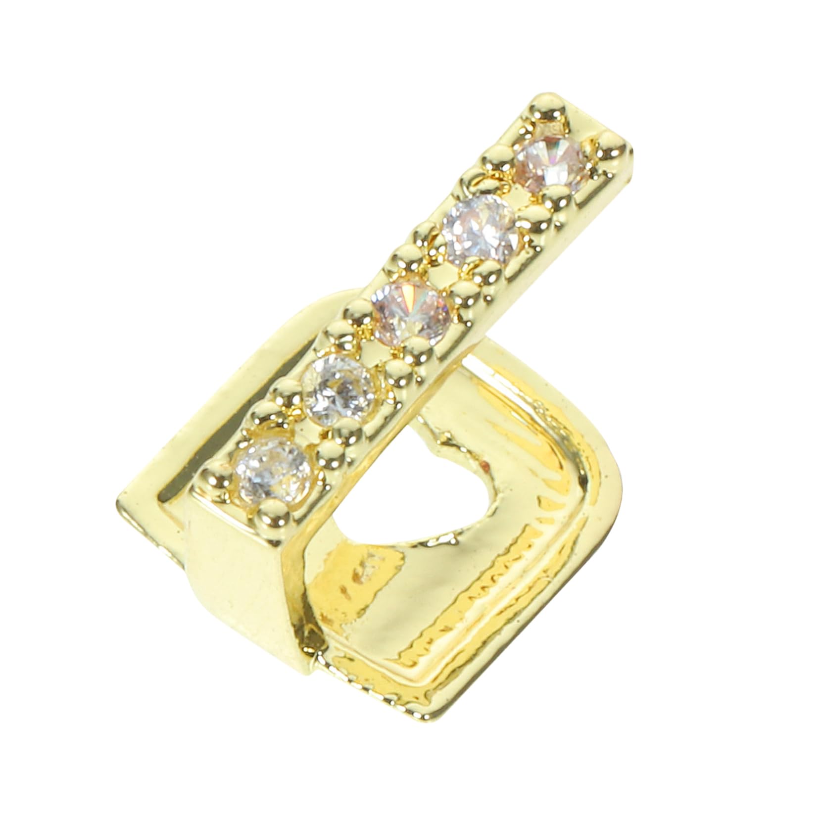 Totority Hip Hop Style Rhinestone Teeth Grill - Single Piece Mouth Jewelry for Rappers & Hip Hop Fashion | Perfect for Concerts, Music Videos & Streetwear Looks