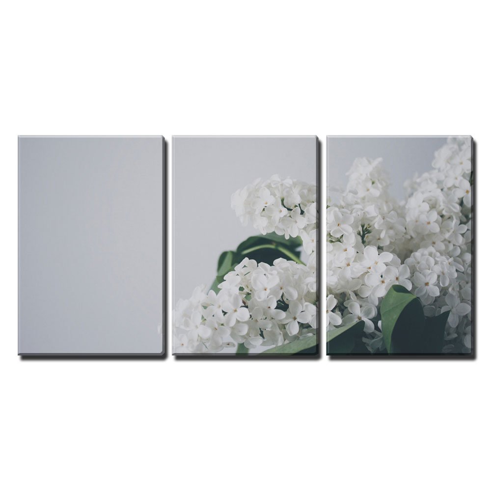Wall26 - 3 Piece White Flower Canvas Wall Art Set - Modern Framed Home Decor - Stretched & Ready to Hang - 24