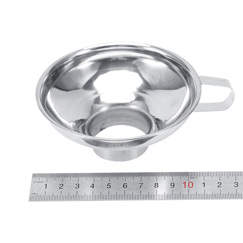 Premium Stainless Steel Wide Mouth Funnel - Rust Resistant Kitchen Canning Funnel with Handle for Liquids, Solids, Jars - Ideal for Home Brewing, Cooking, Preserving & DIY Projects (Small Size)