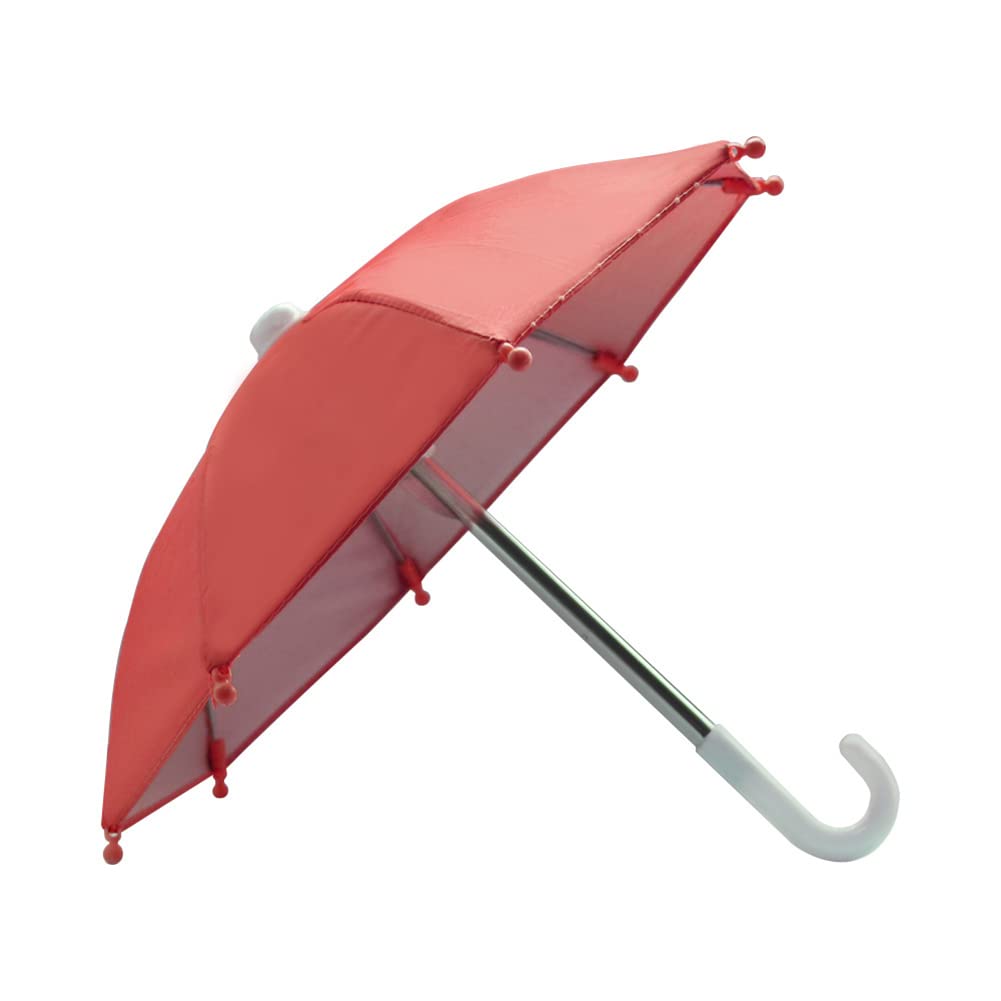 ZYNCUE Mini Umbrella for Motorcycle & Bicycle - Waterproof Phone Holder Sunshade, Portable Handlebar Mount with Phone Protector Cover (Red) - Perfect for Outdoor Riding, Cycling, and Commuting in Sunny or Rainy Weather