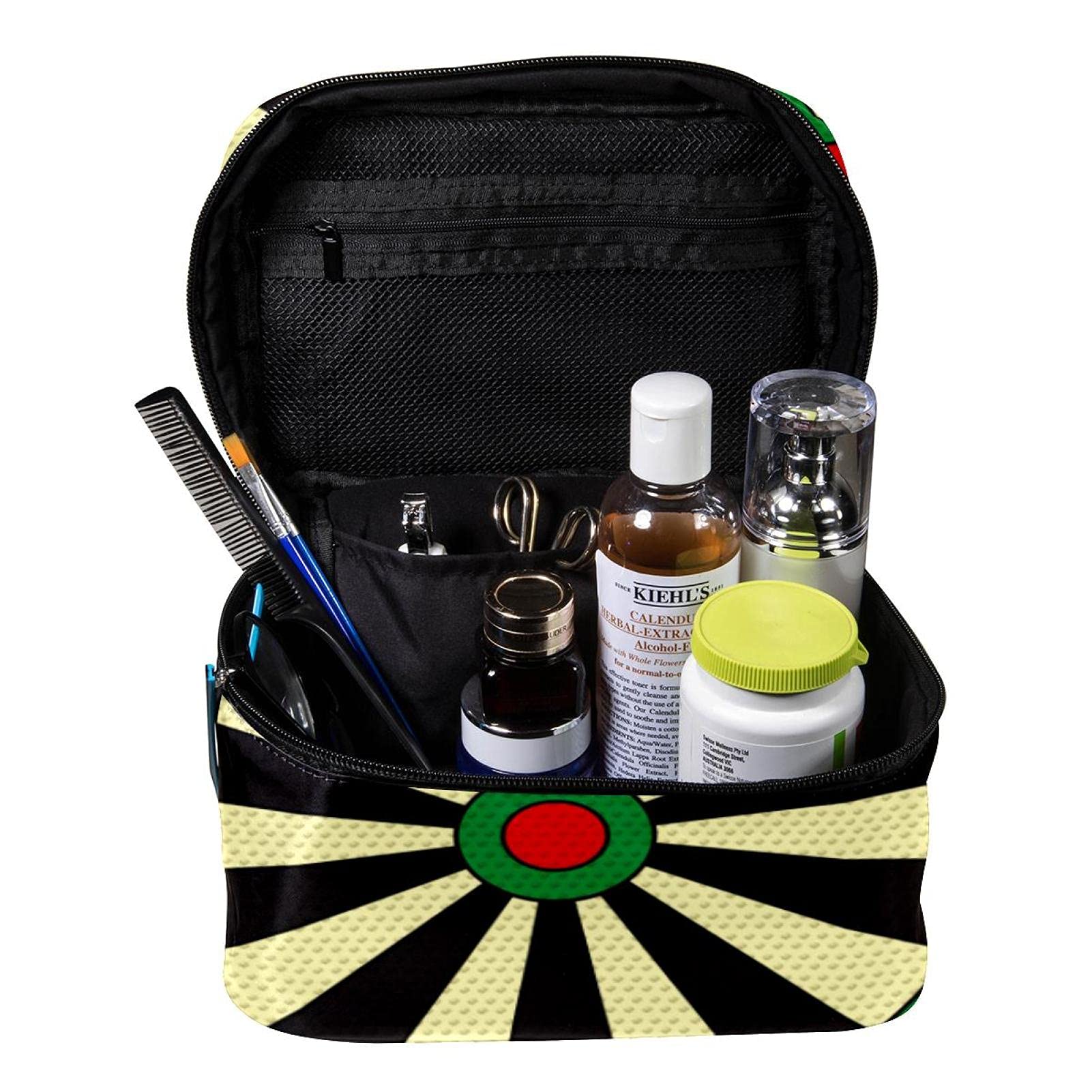 Darts Board Sports Pattern Travel Makeup Bag - Large Cosmetic Organizer with Zipper for Women & Girls | Perfect for Travel, Gym & Daily Essentials Storage